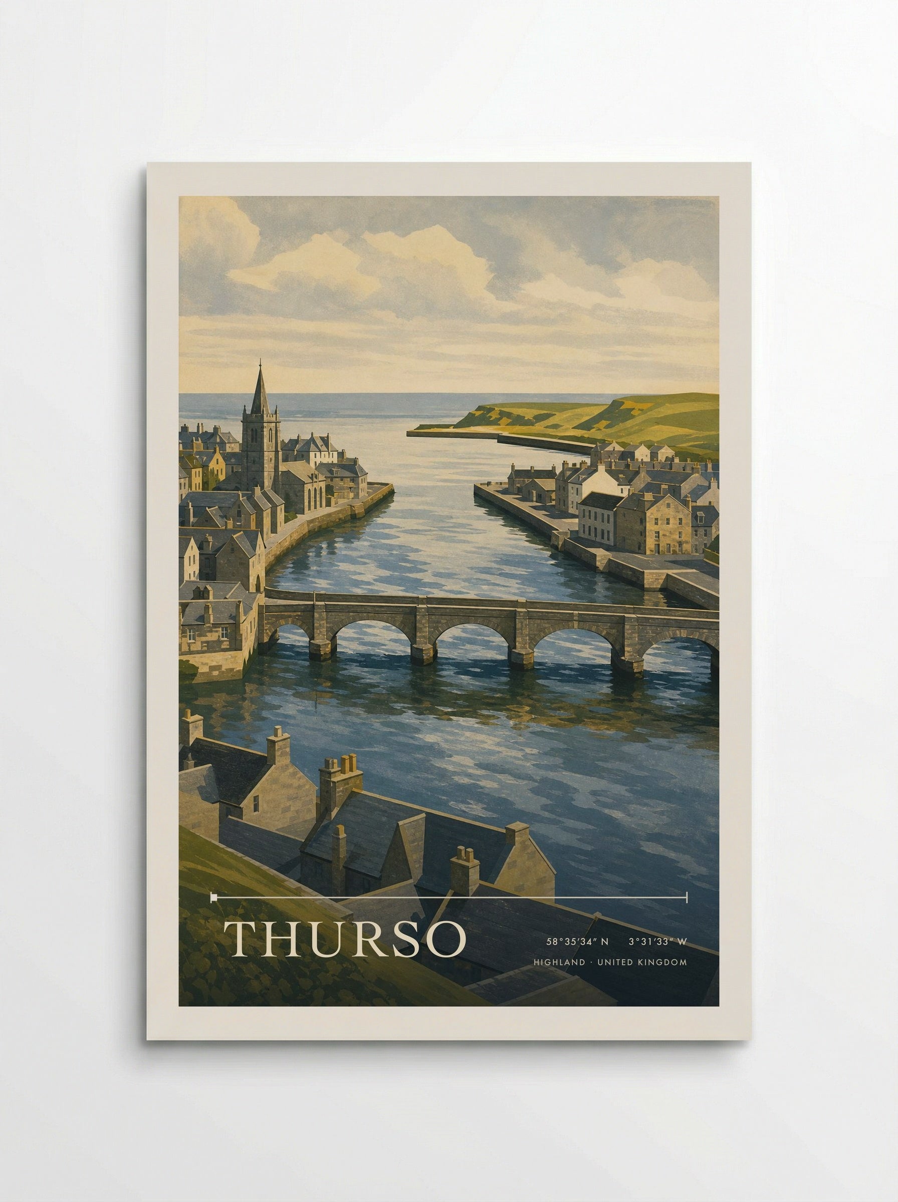 Thurso Highland United Kingdom Travel Poster - Poster