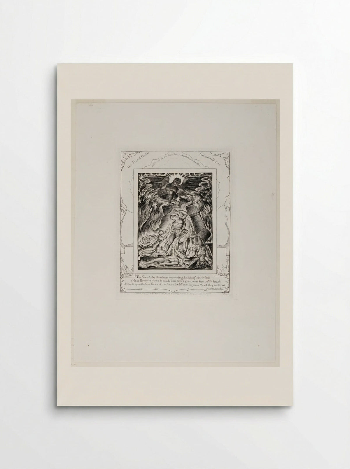 Thy sons and thy daughters were eating and drinking wine - William Blake - Poster