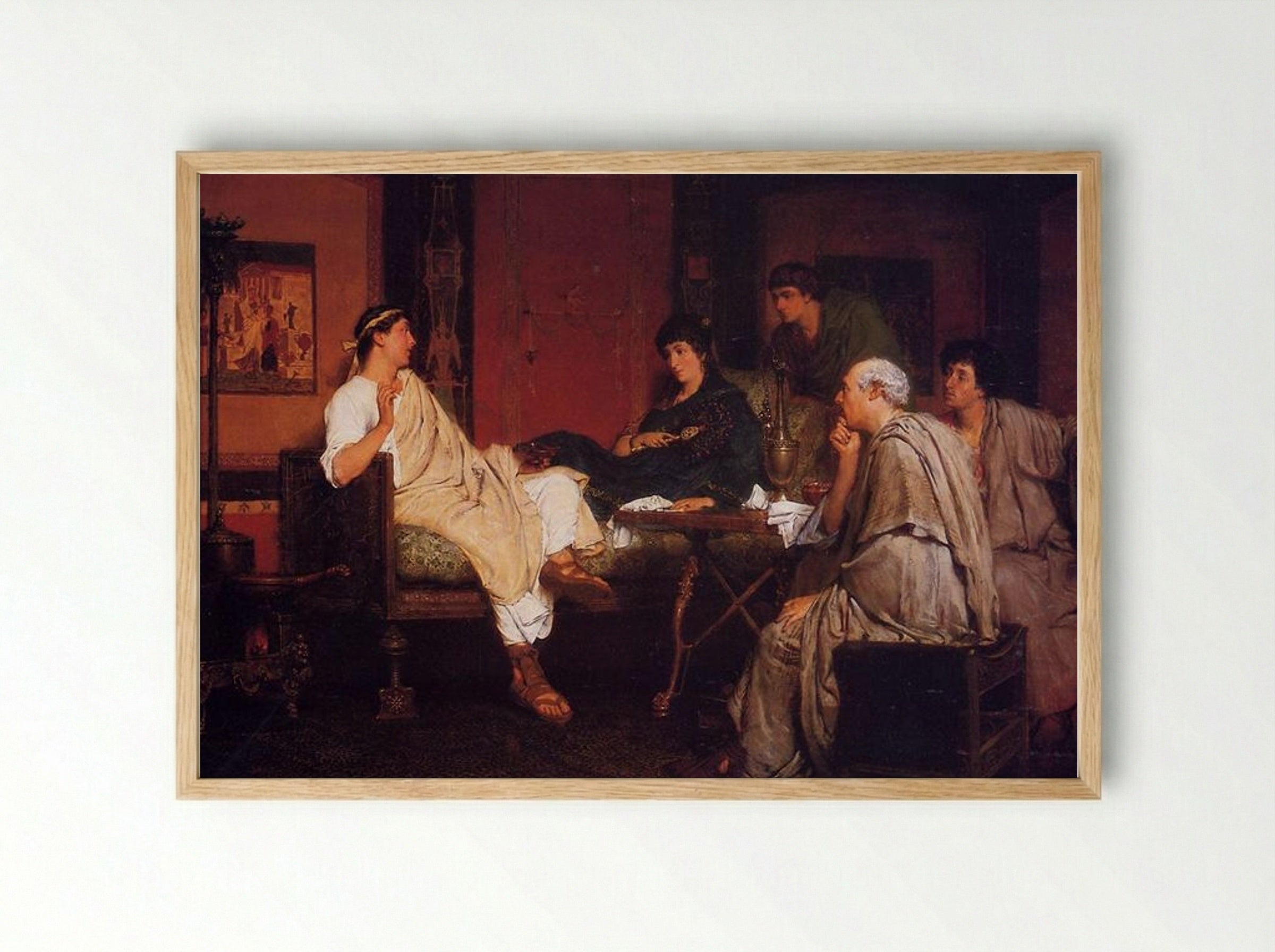Tibullus at Delia's - Sir Lawrence Alma-Tadema - Framed Print Wood