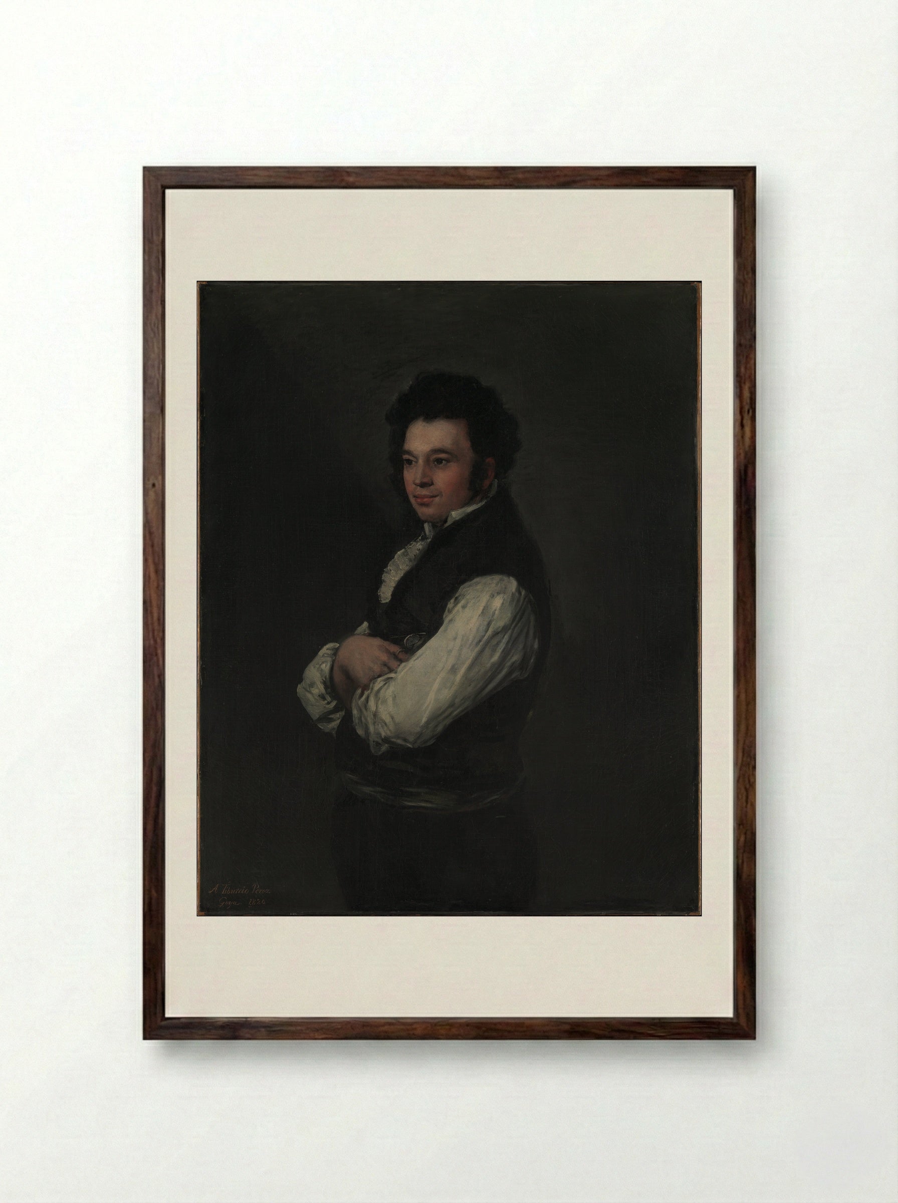 Tiburcio Pérez y Cuervo - Francisco de Goya y Lucientes - Framed Print Dark Wood