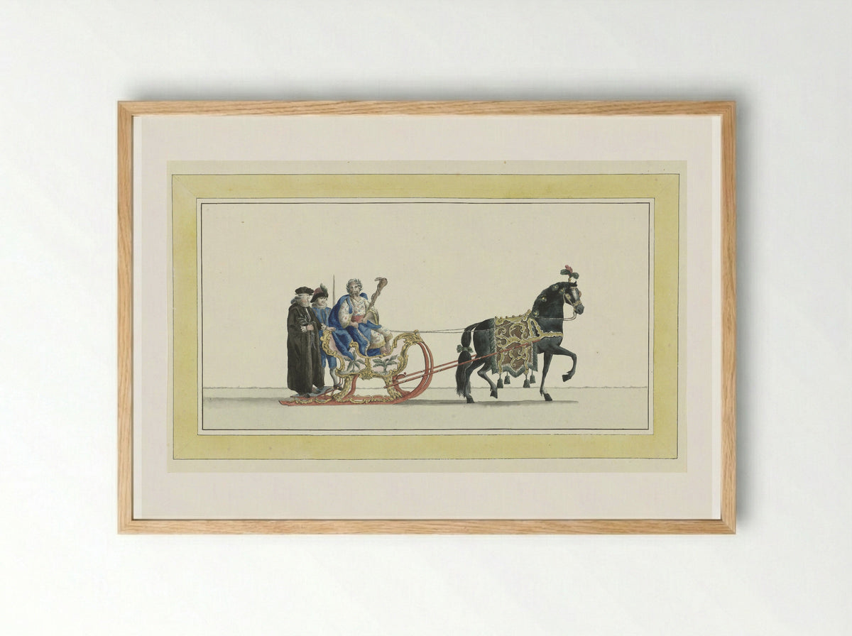 Tiende slede - Abraham Delfos - Framed Print Wood