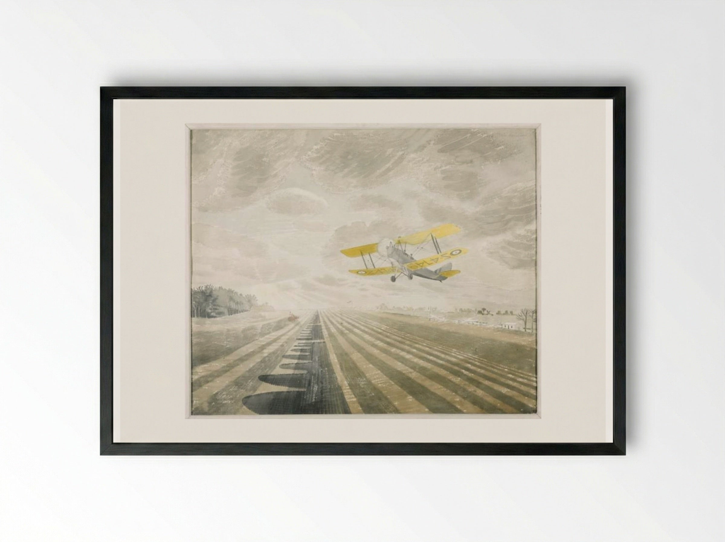 Tiger Moth - Eric Ravilious - Framed Print Black