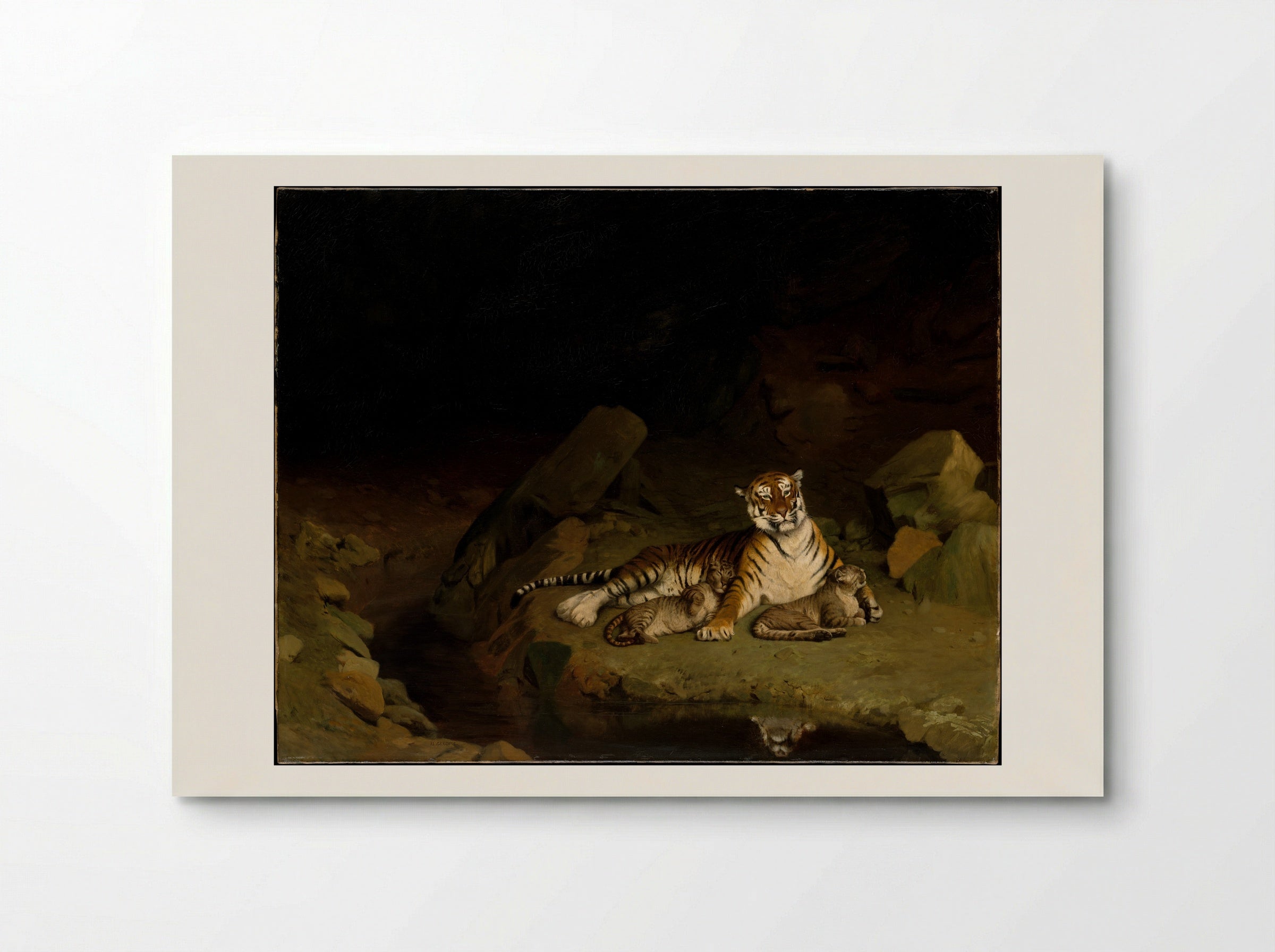 Tiger and Cubs - Jean-Léon Gérôme - Poster