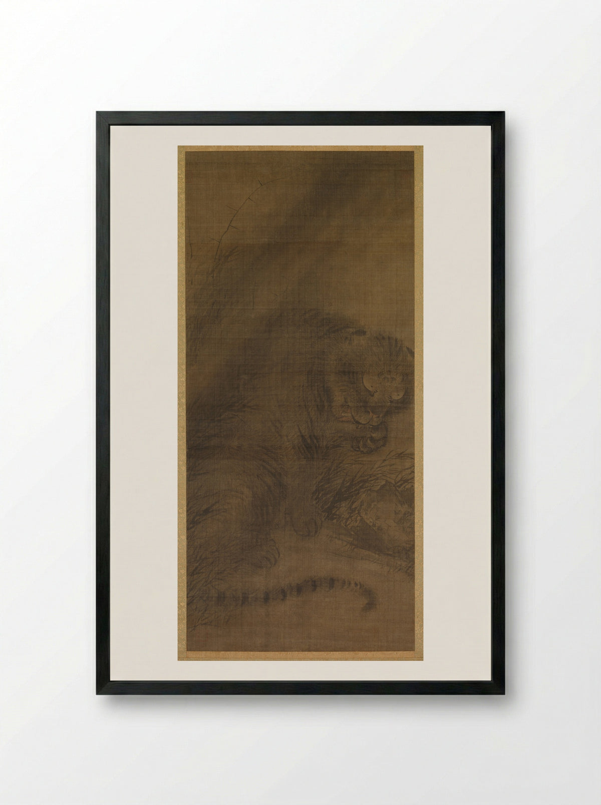 Tiger - Fachang Muqi - Framed Print Black