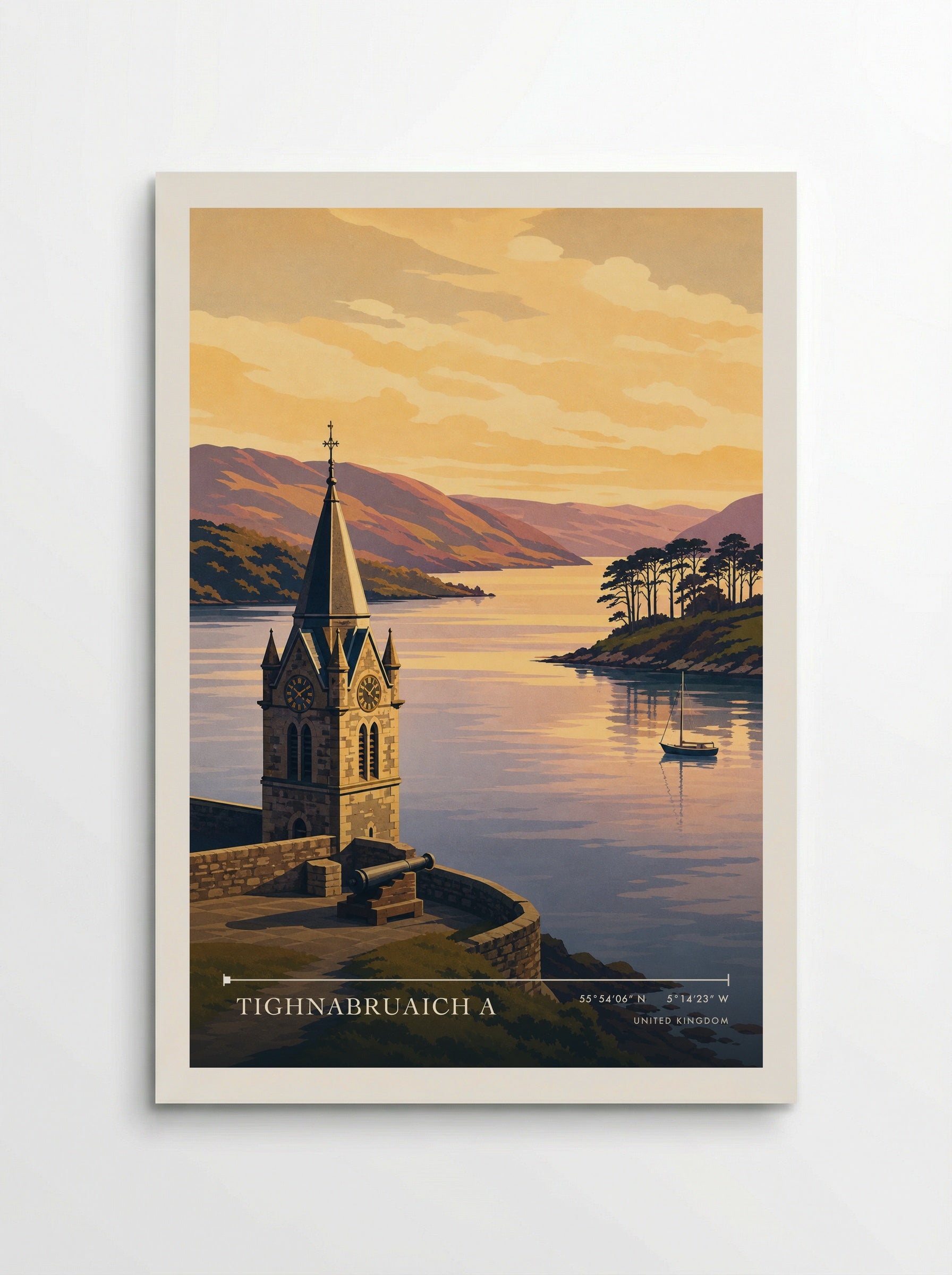Tighnabruaich a United Kingdom Travel Poster - Poster