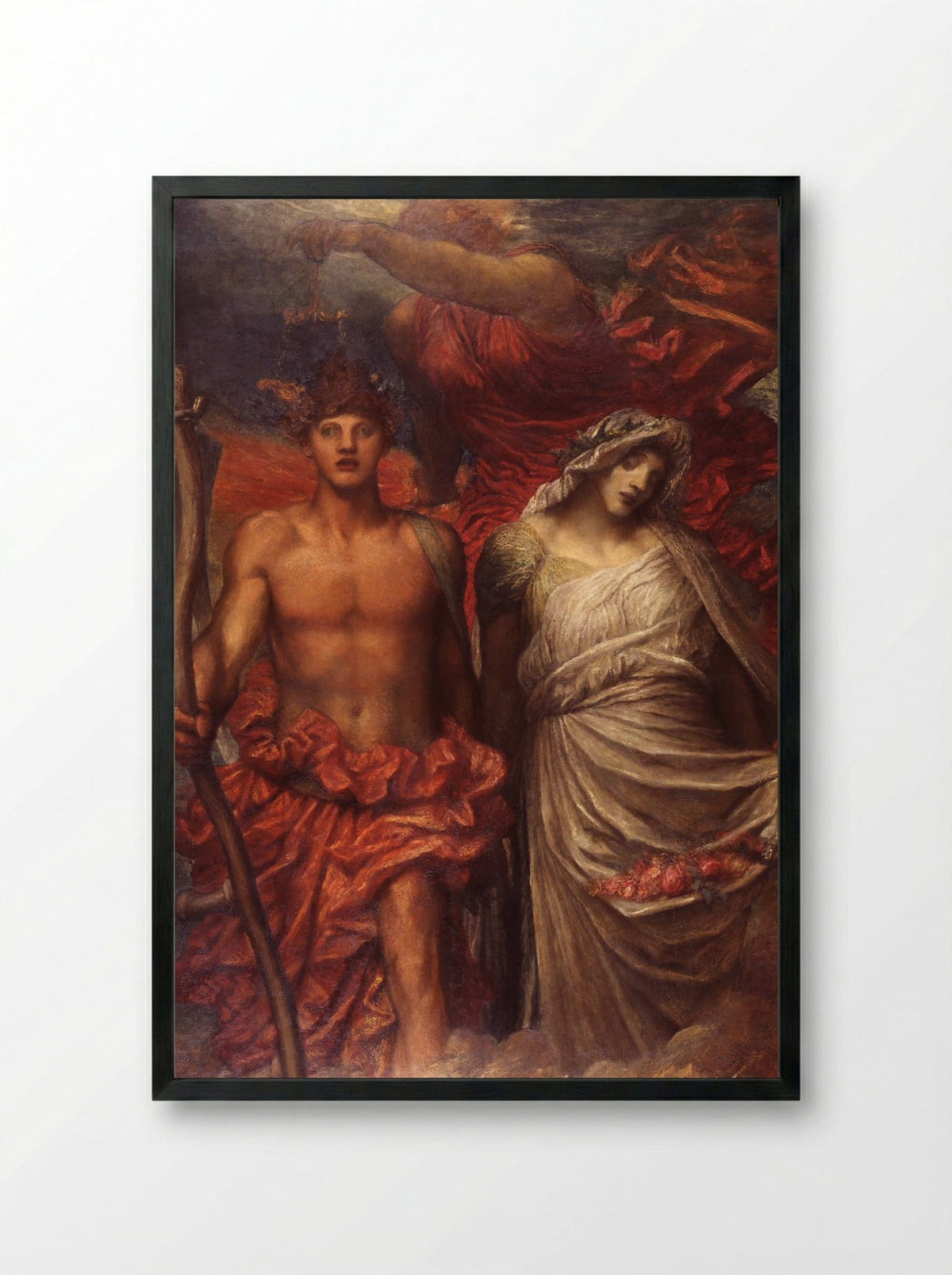 Time, Death and Judgement - George Frederick Watts - Framed Print Black
