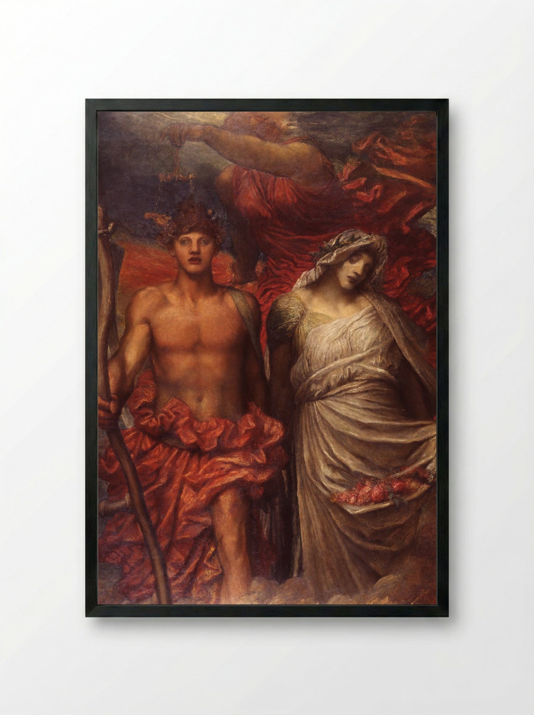 Time, Death and Judgement - George Frederick Watts - Framed Print Black
