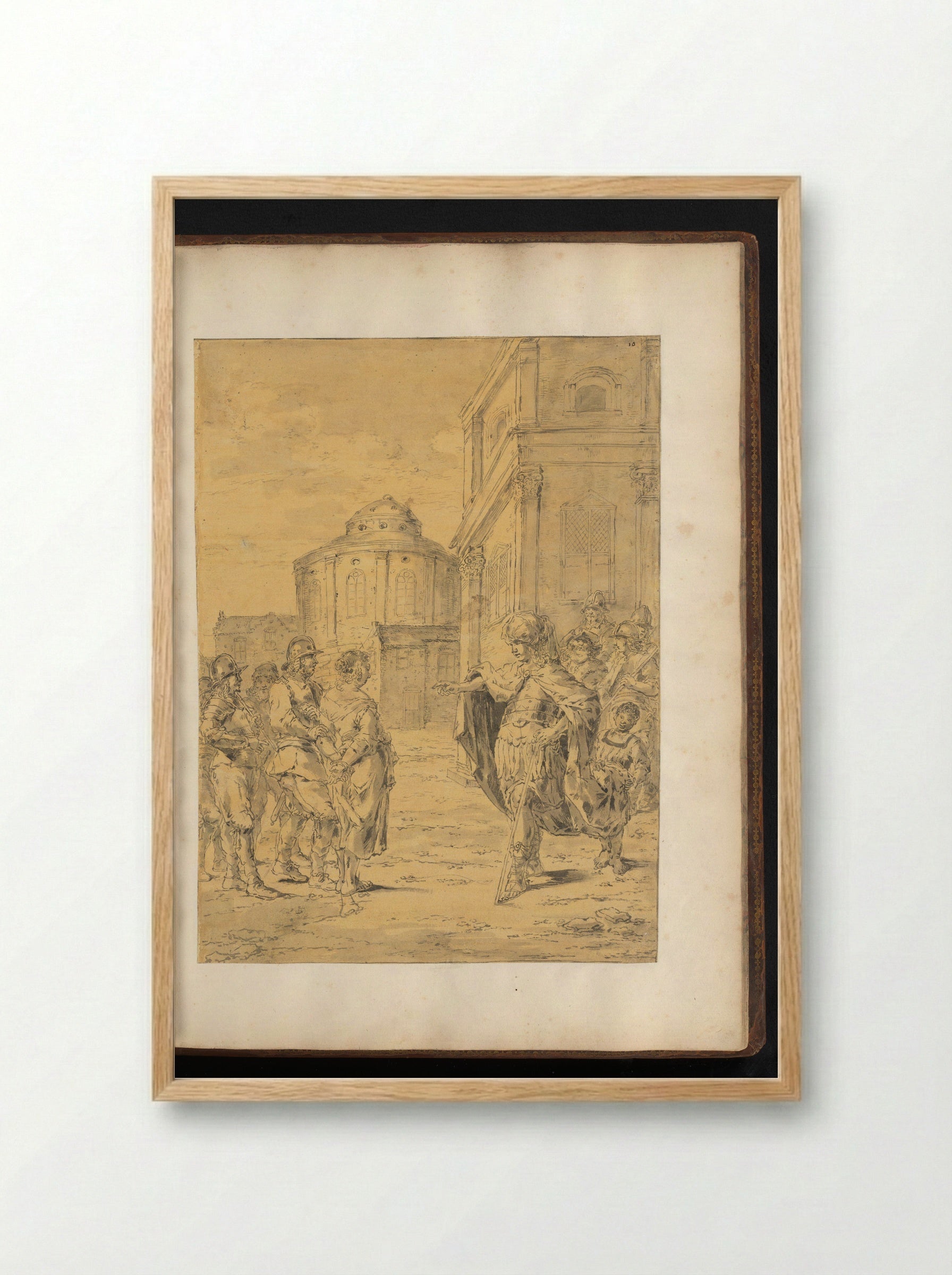 Timoclea Brought Before Alexander the Great - Leonaert Bramer - Framed Print Wood