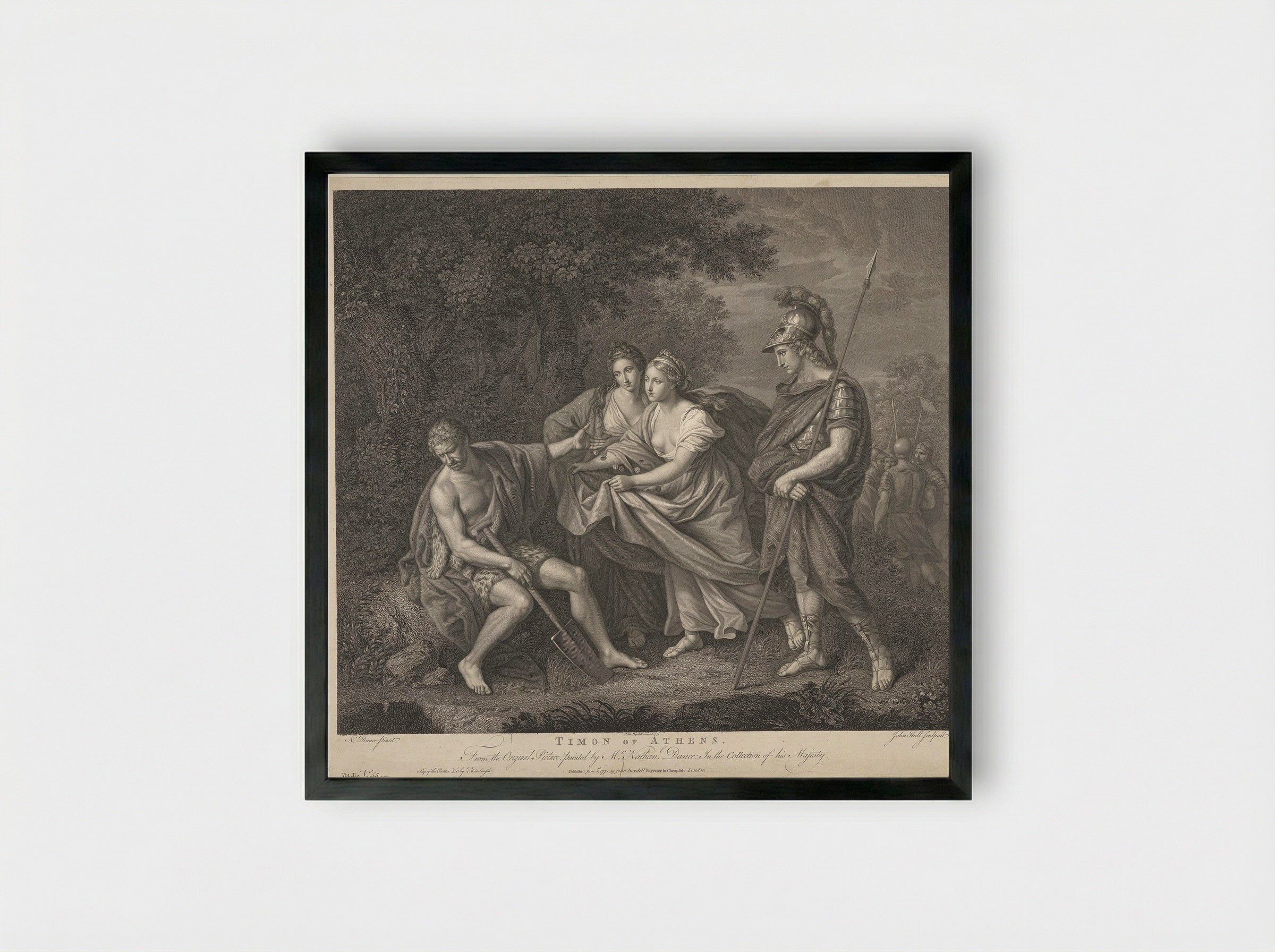 Timon of Athens - John Hall - Framed Print Black