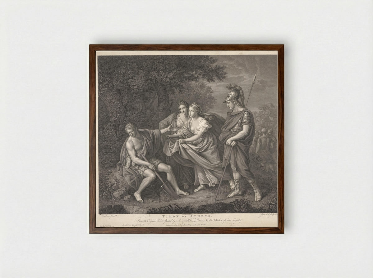 Timon of Athens - John Hall - Framed Print Dark Wood
