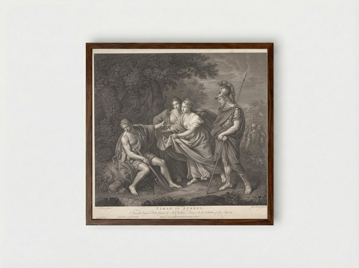 Timon of Athens - John Hall - Framed Print Dark Wood