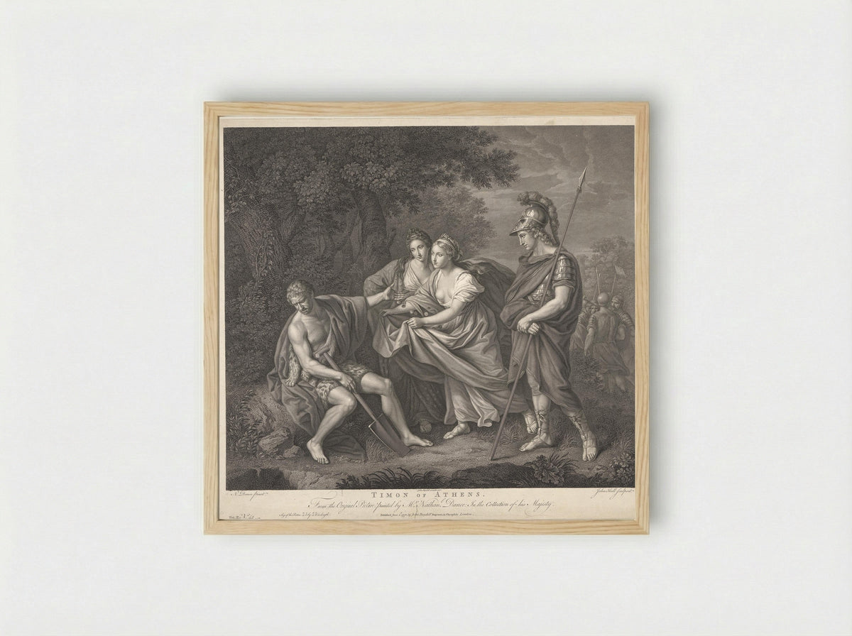 Timon of Athens - John Hall - Framed Print Wood