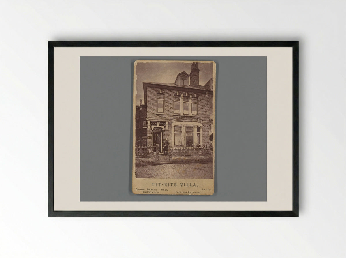 Tit-Bits Villa, Dulwich - Brown, Barnes & Bell - Framed Print Black