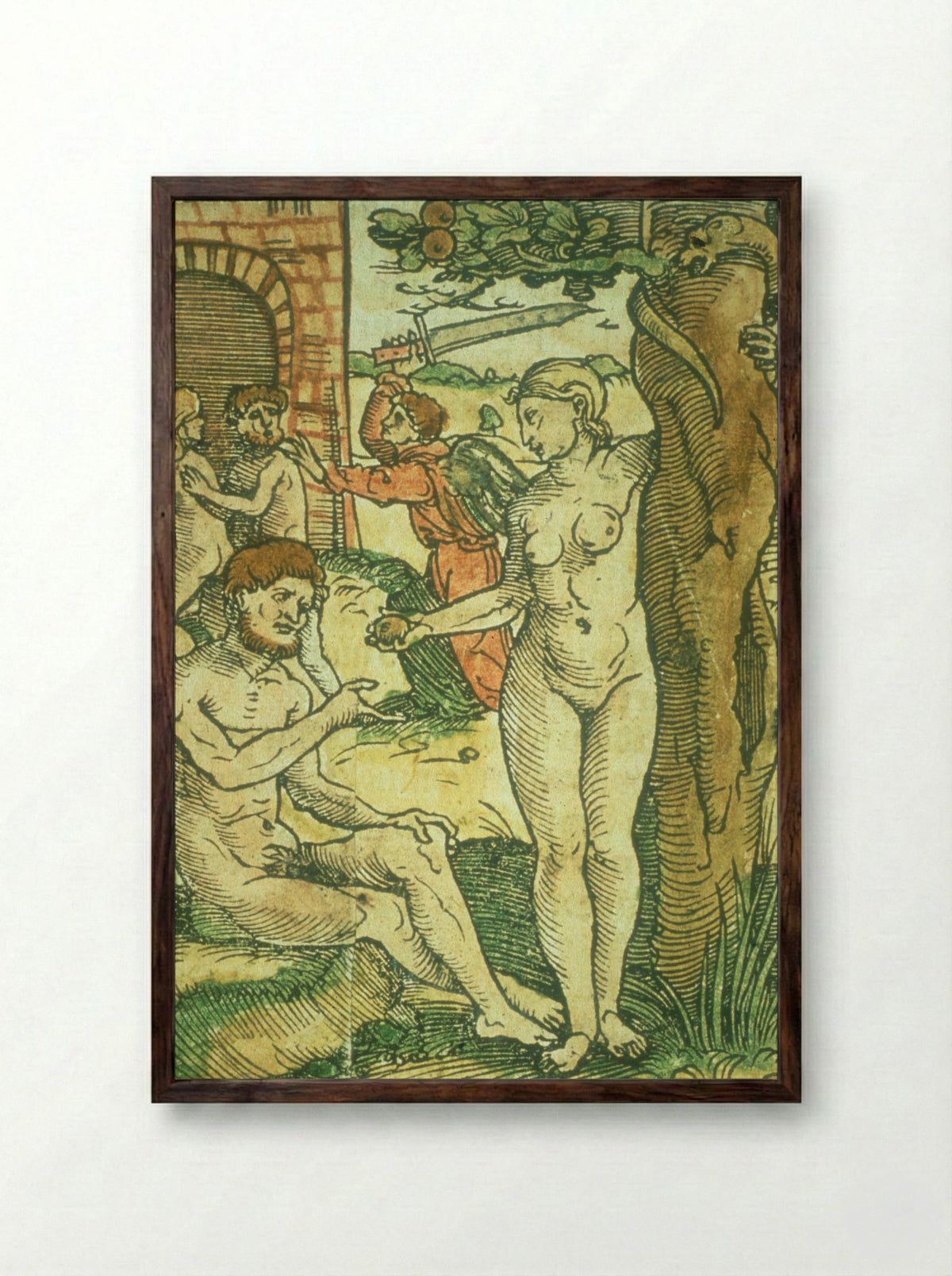 Titelblad Nieuwe Testament - Willem Vorsterman - Framed Print Dark Wood