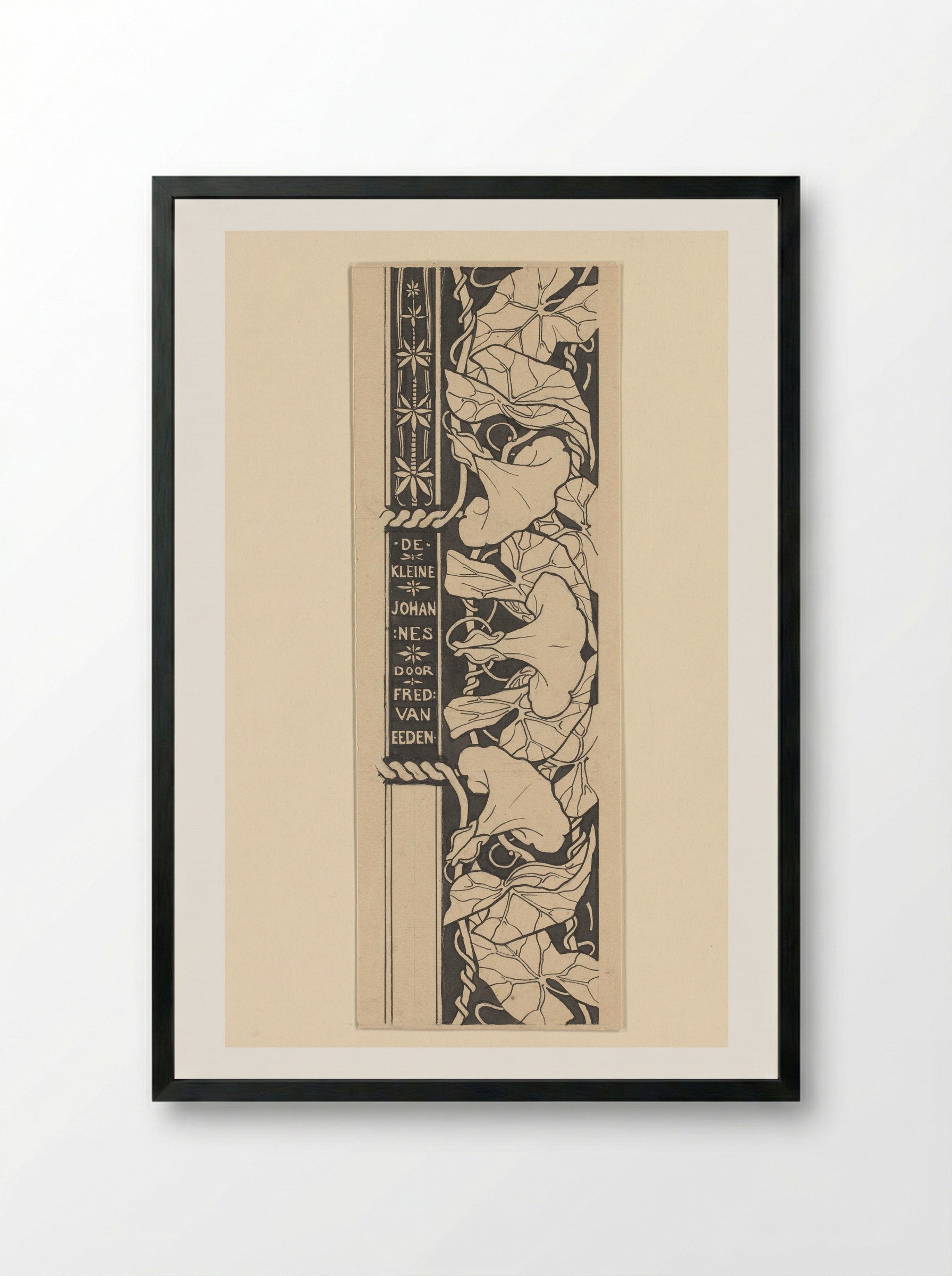 Titeldecoratie met winde - Edzard Koning - Framed Print Black