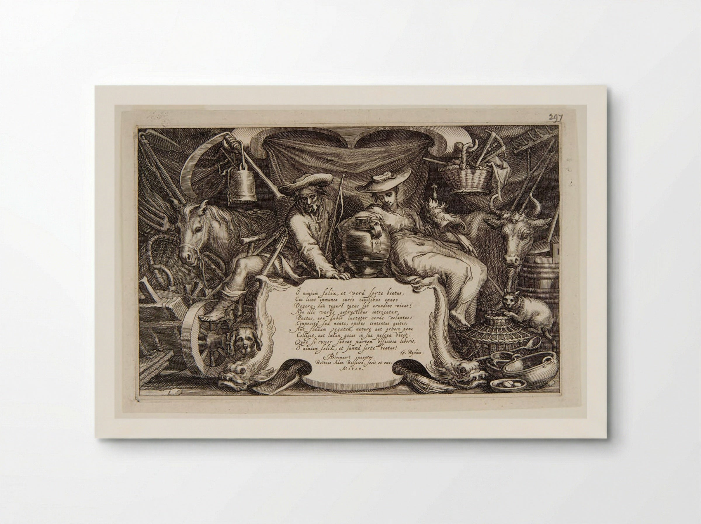 Title Page (Allegory of Rural Life) - Boetius Adamsz. Bolswert - Poster