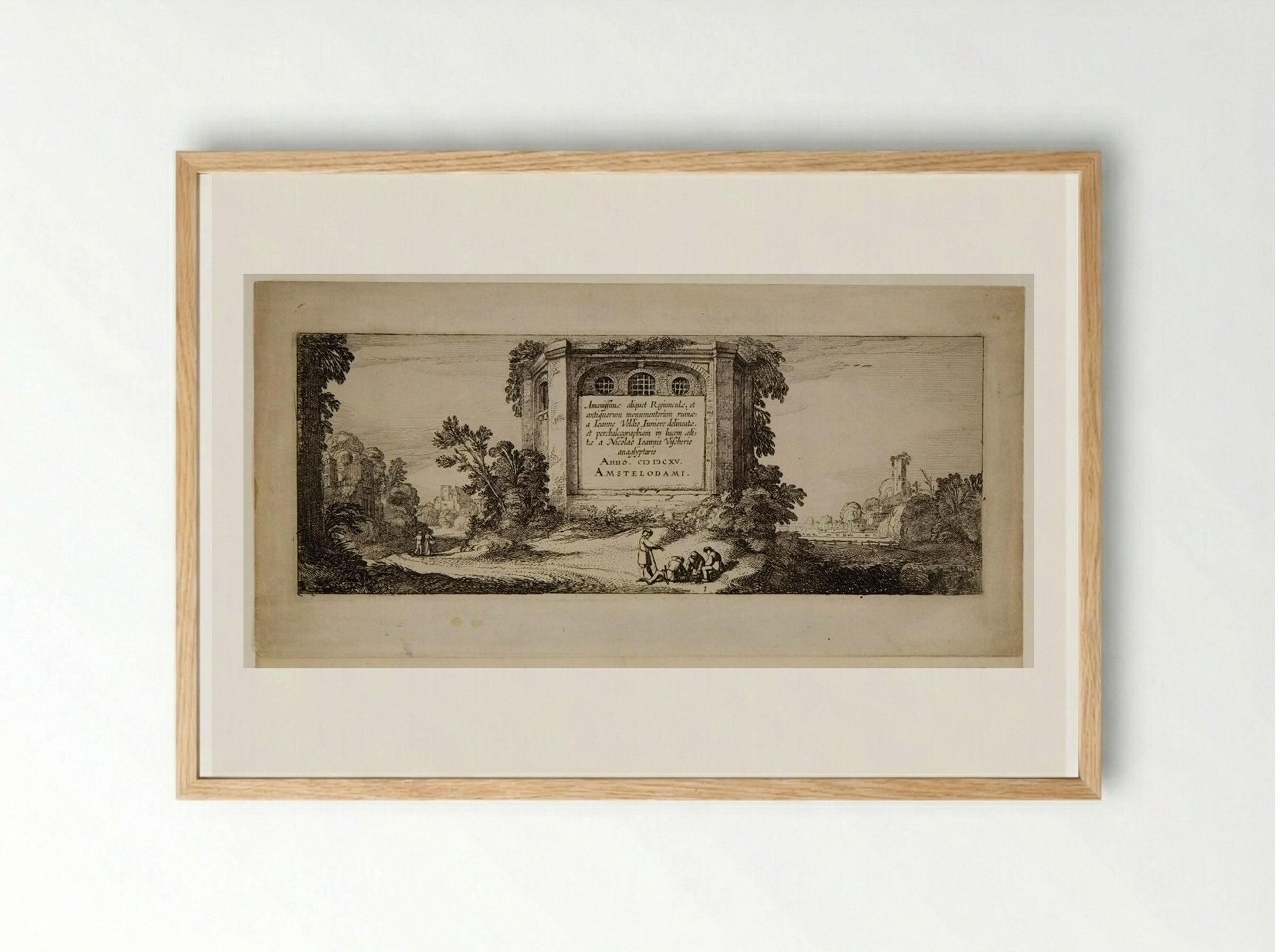 Title Page (Amoenissimae aliquot Regiunculae) - Jan van de Velde II - Framed Print Wood
