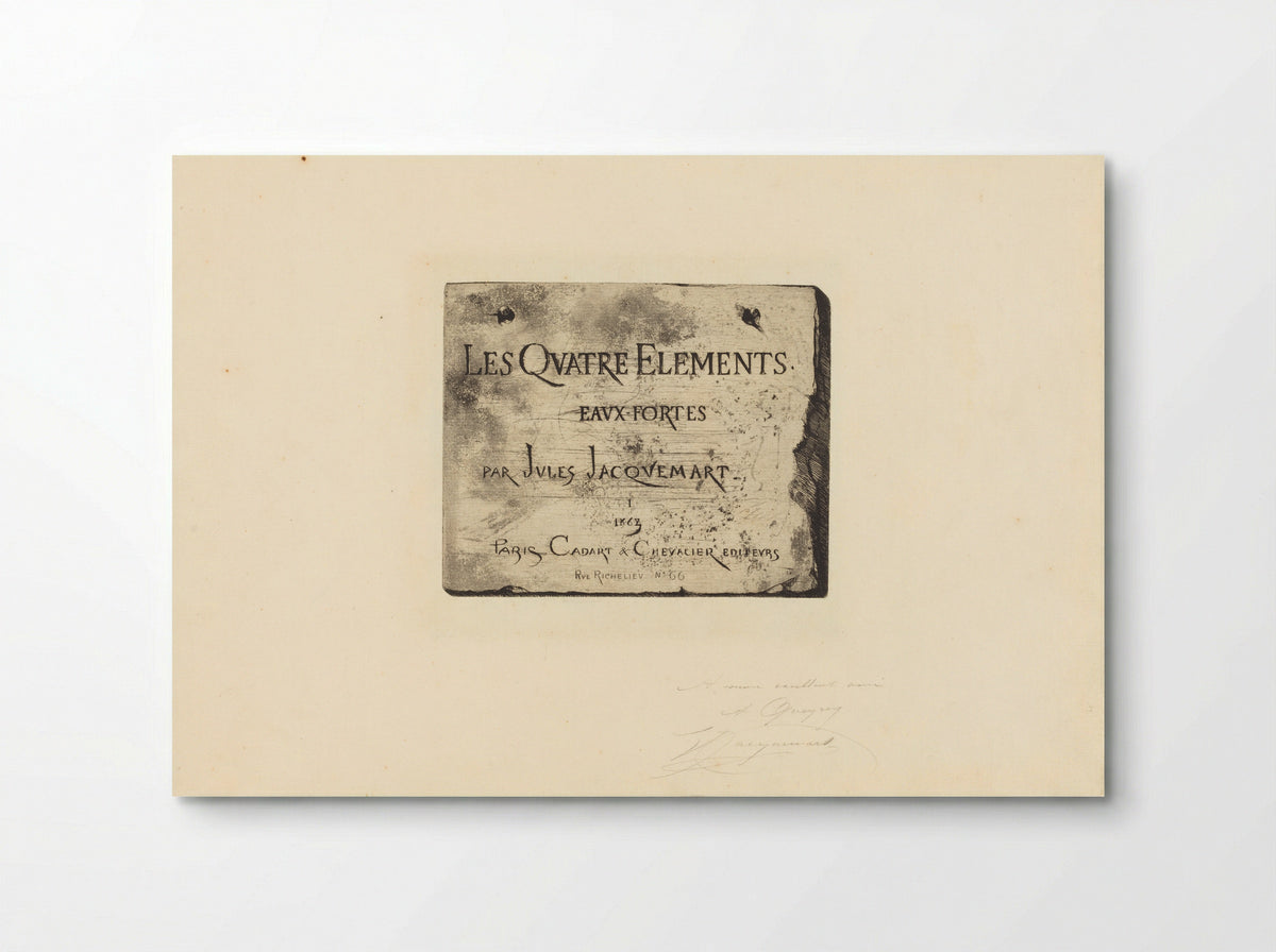 Title Page (Les Quatre Elements) - Jules Ferdinand Jacquemart - Poster