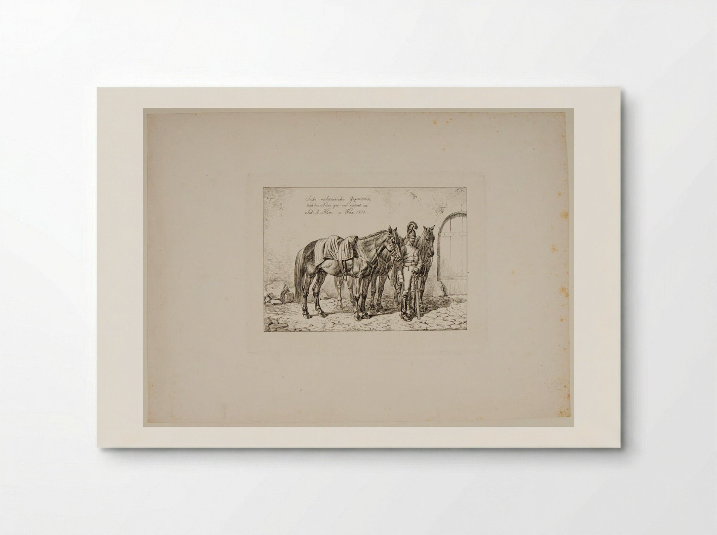 Title Page (Sechs militärische Gegenstände) - Johann Adam Klein - Poster