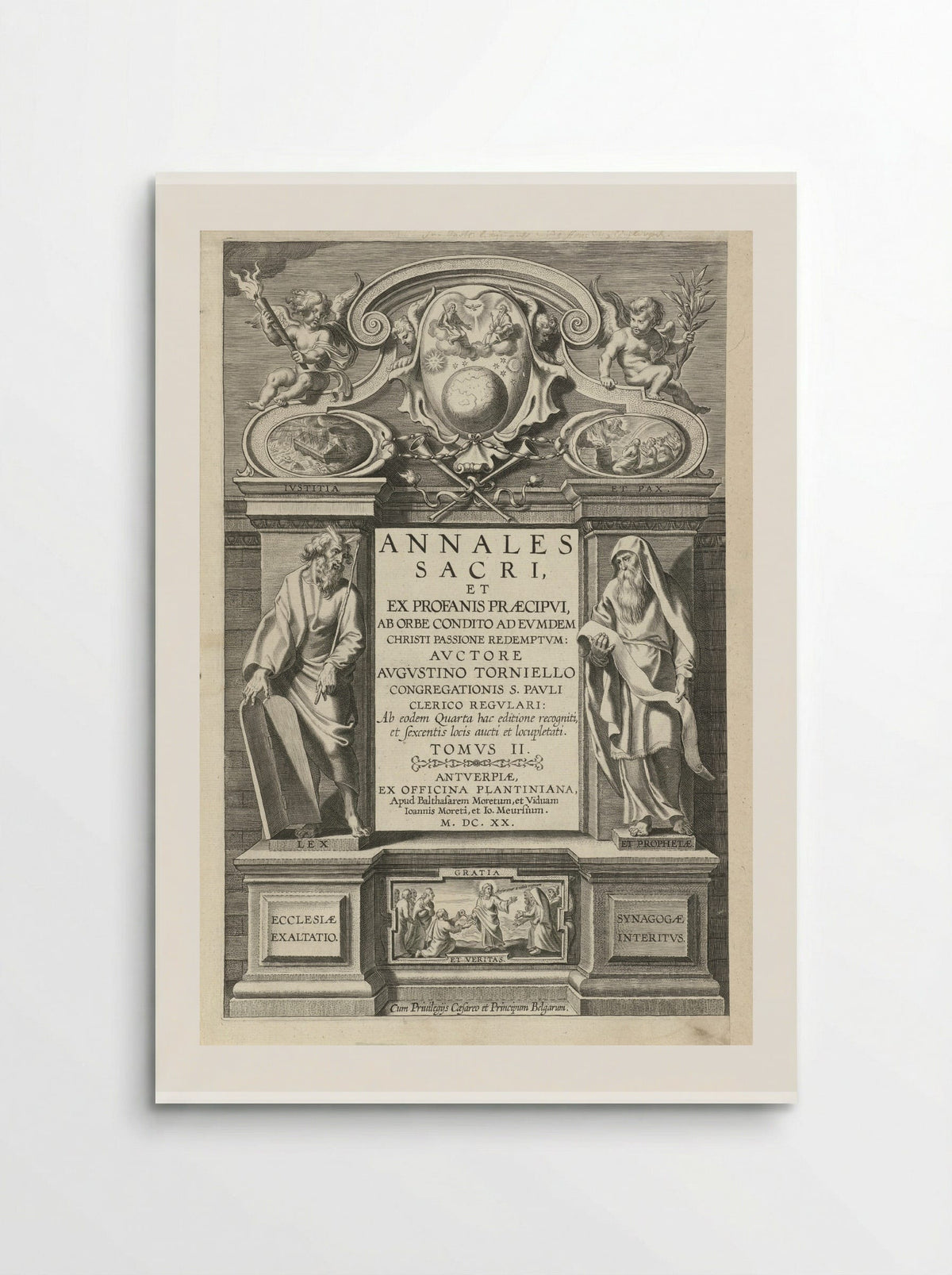 Title Page for Annales Sacri, Volume II - Theodoor Galle - Poster