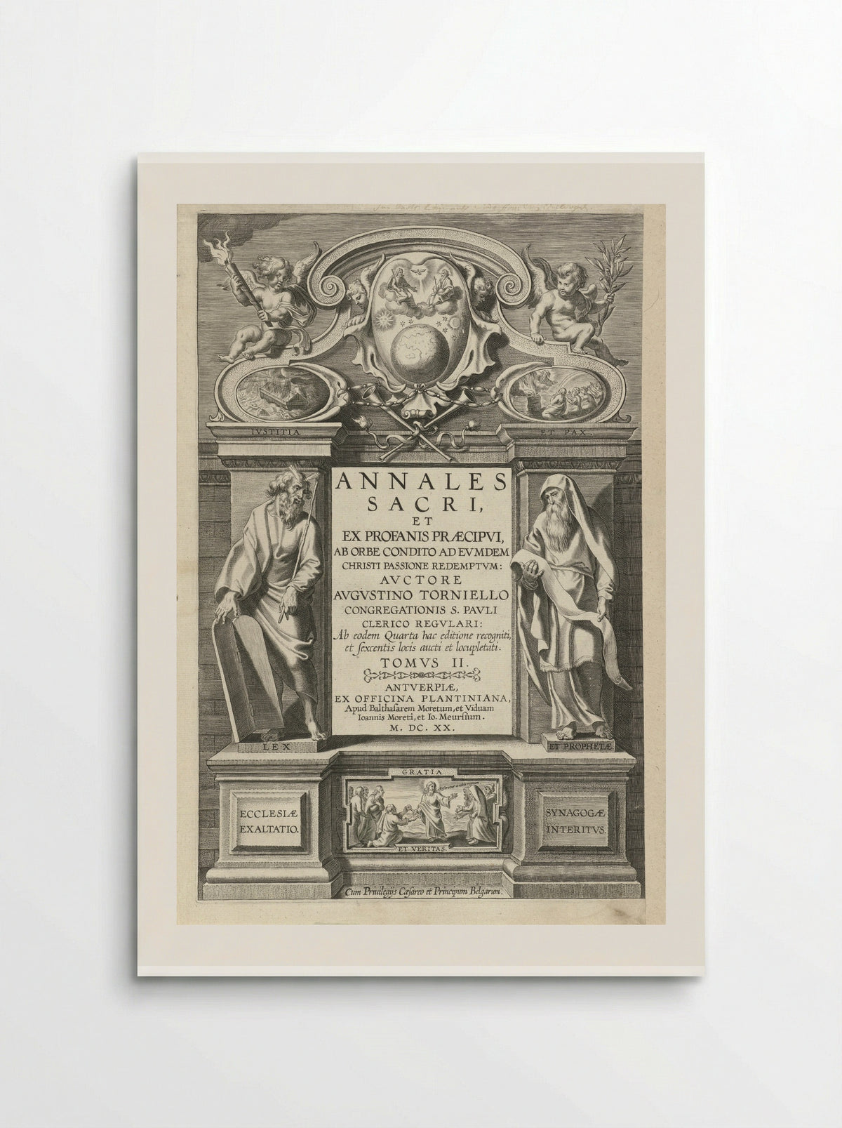 Title Page for Annales Sacri, Volume II - Theodoor Galle - Poster