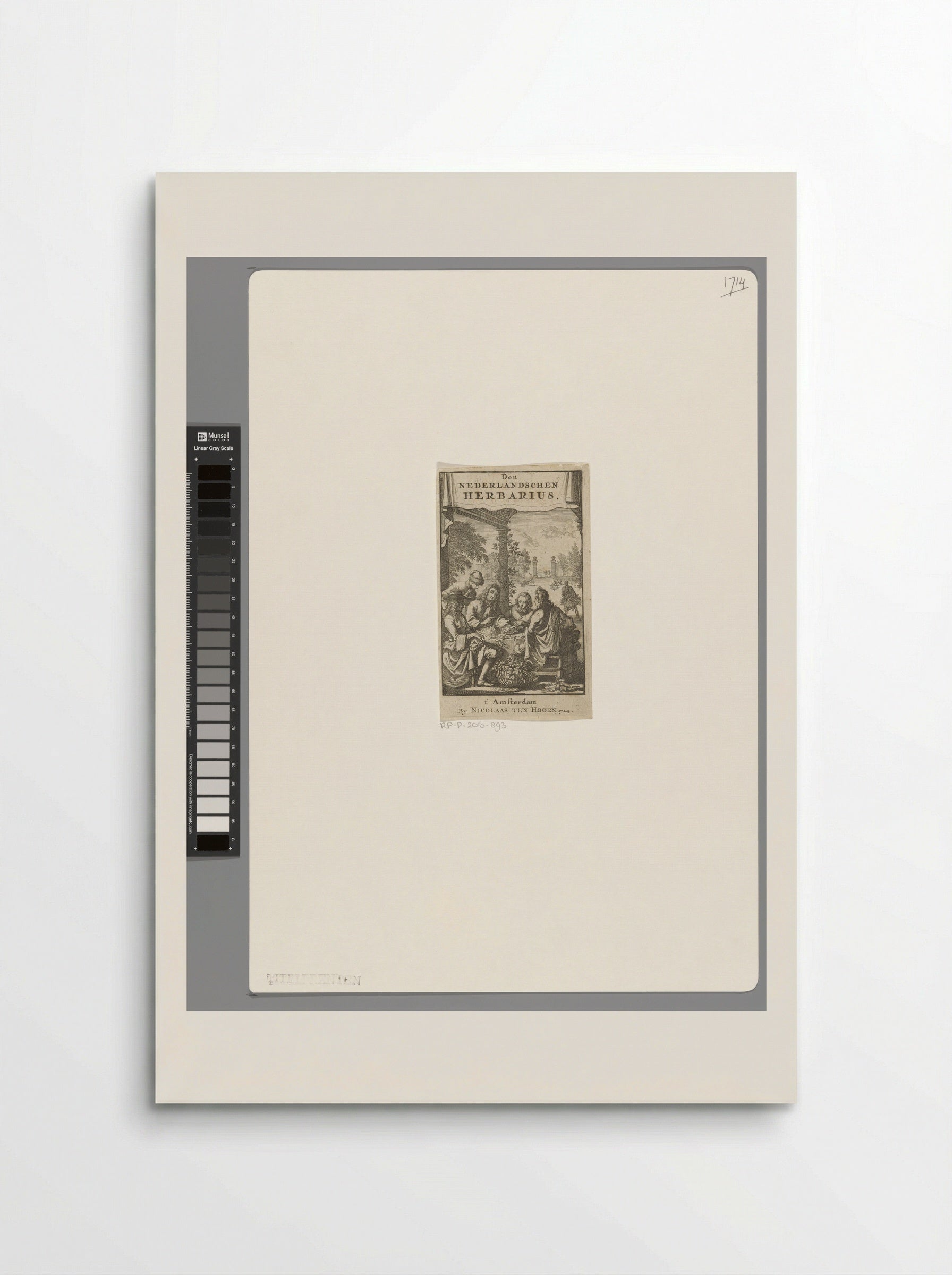 Title Page for Den Nederlandschen Herbarius - Caspar Luyken - Poster