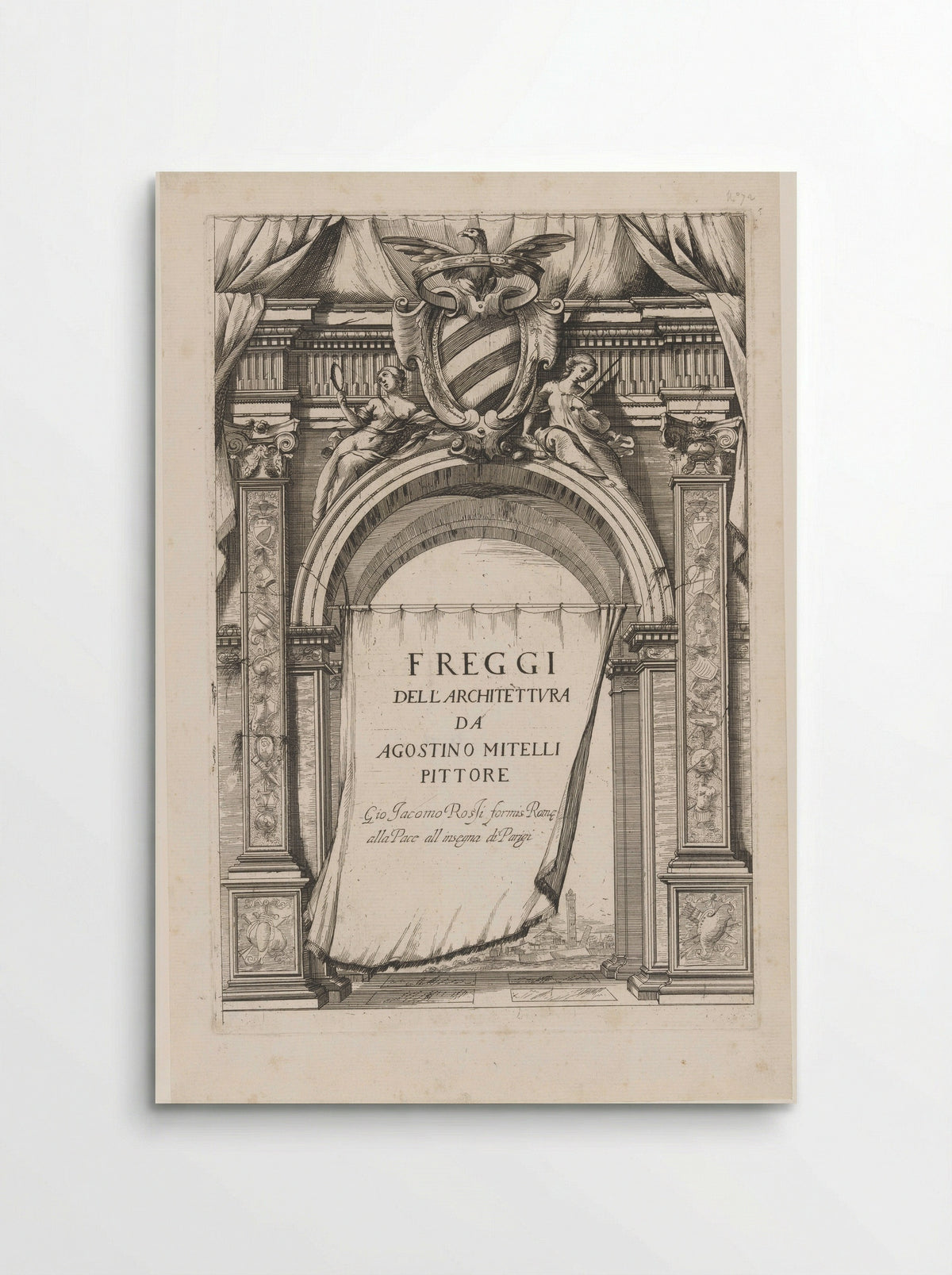 Title Page for Freggi dell'Architettura - Agostino Mitelli - Poster