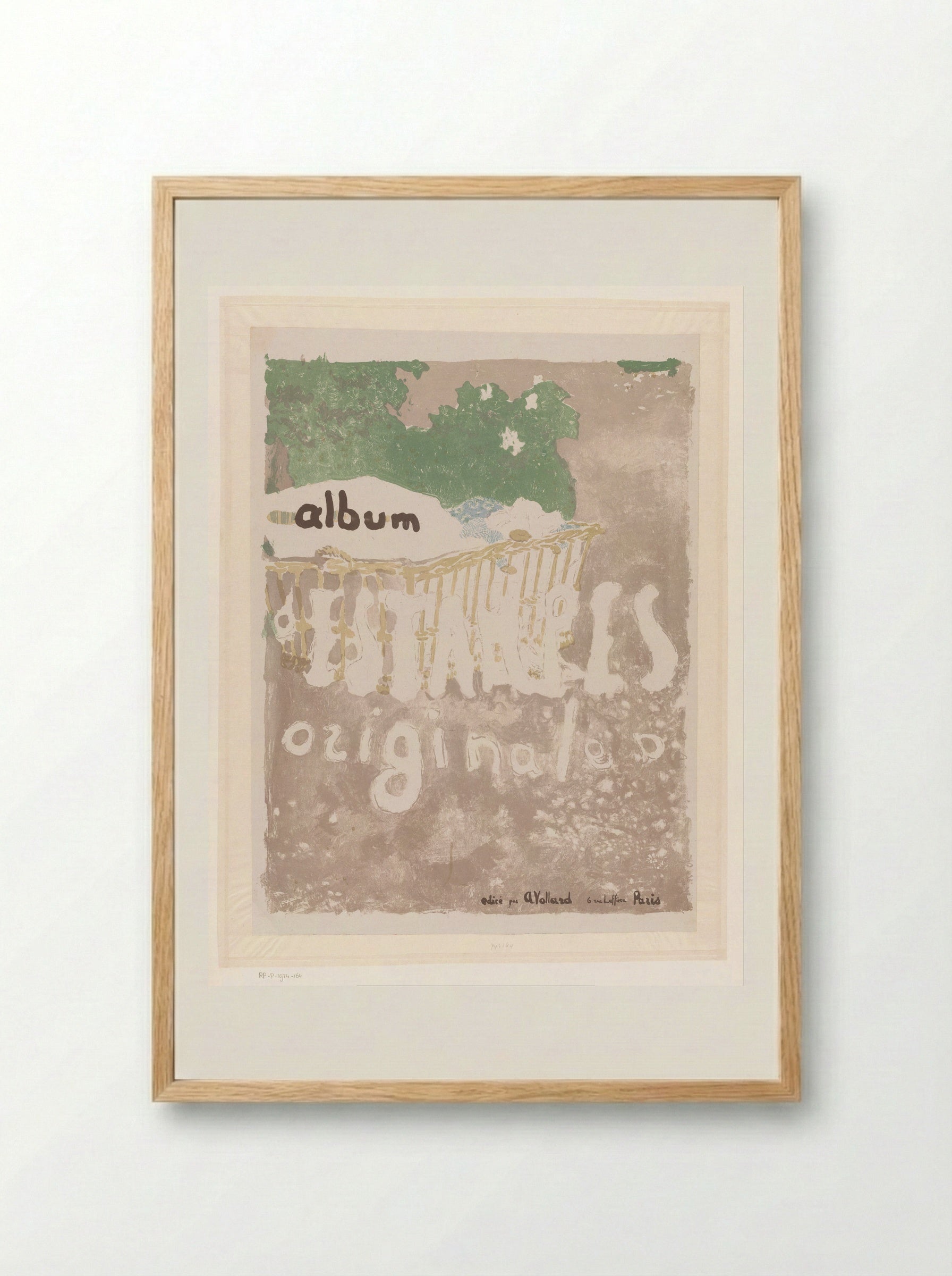 Title Page for L'Album d'Estampes Originales de la Galerie Vollard, Vol. 2 - Édouard Vuillard - Framed Print Wood