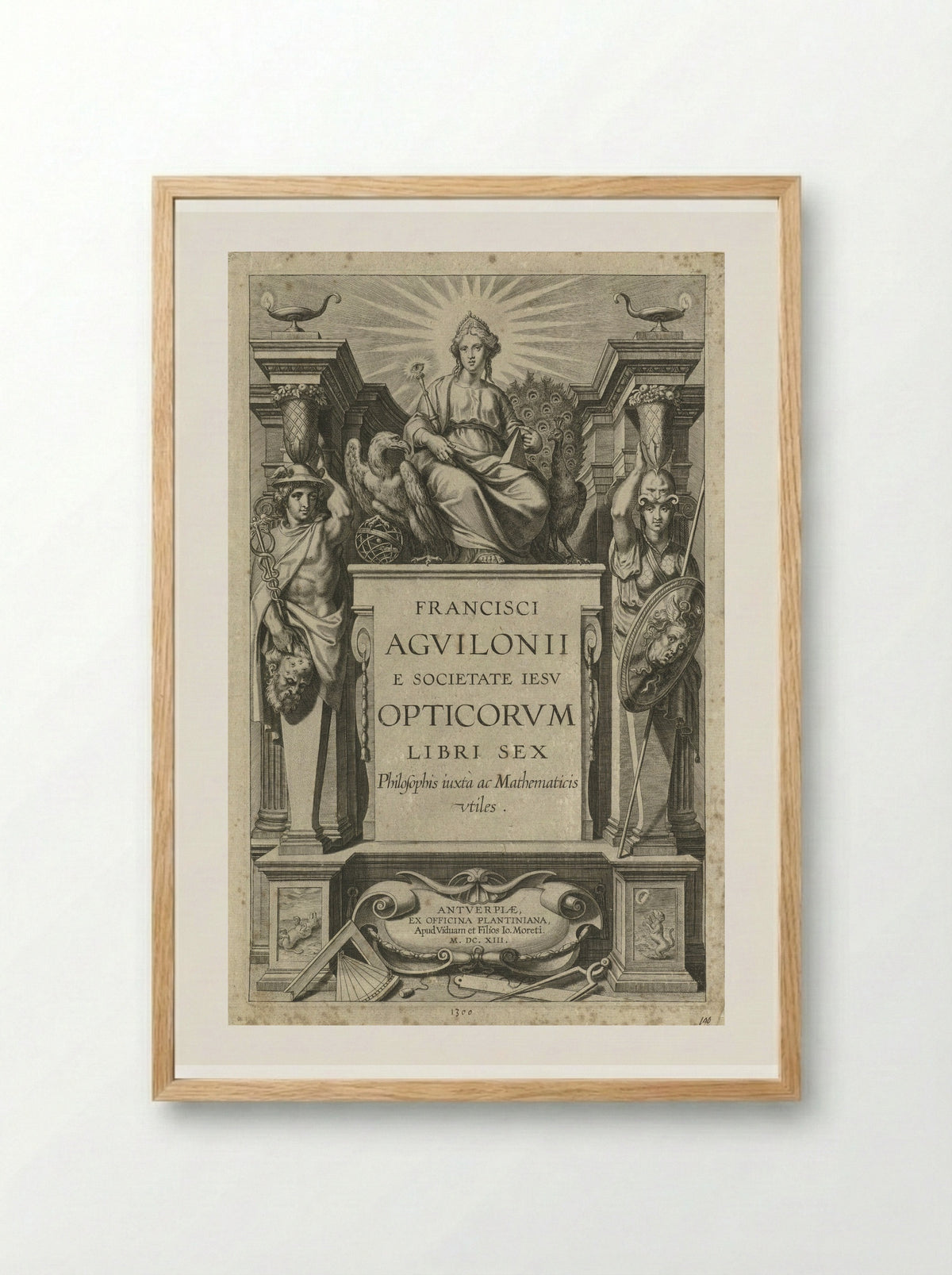 Title Page for Opticorum Libri Sex - Theodoor Galle - Framed Print Wood