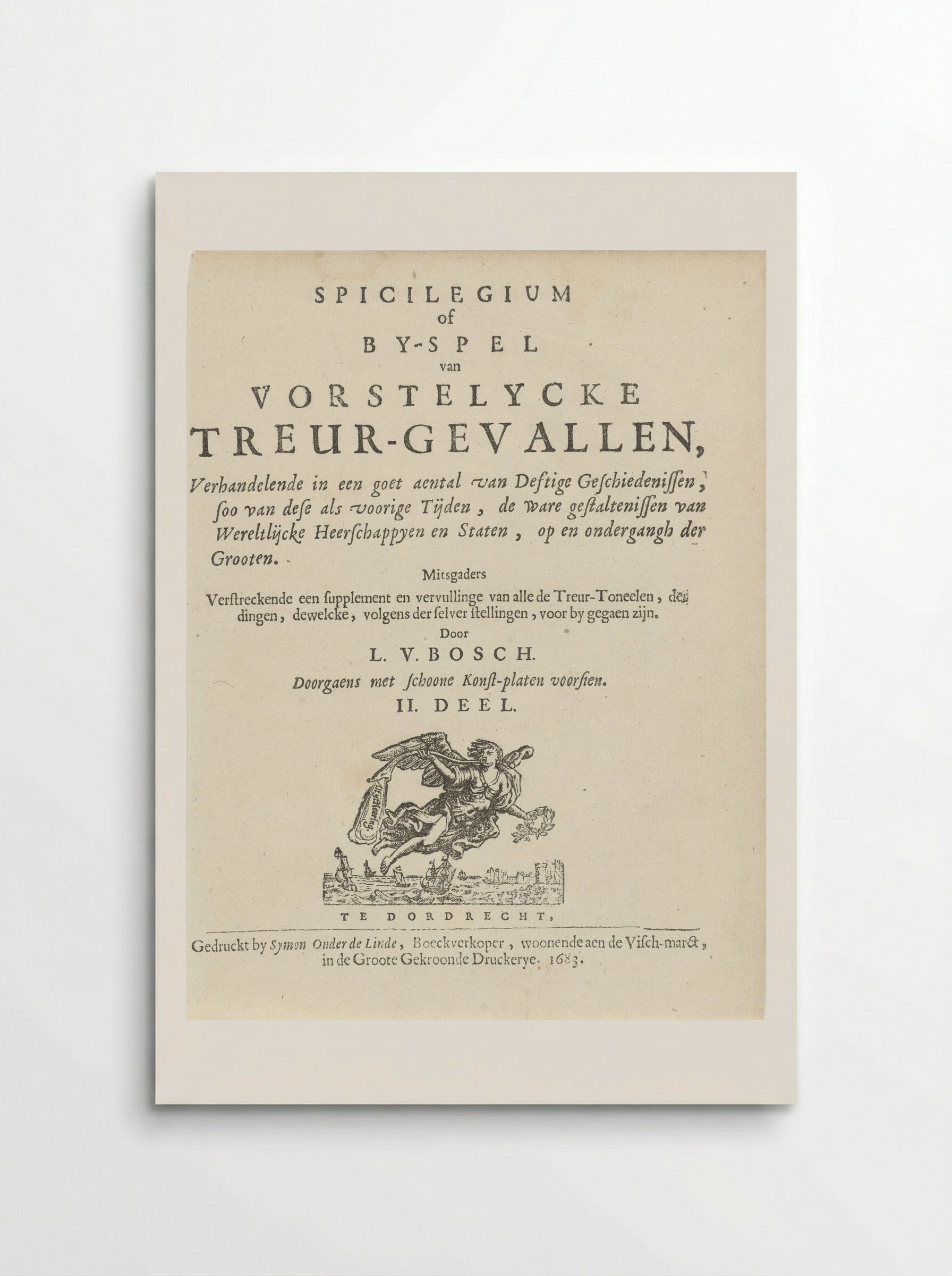 Title Page for Spicilegium - Arnold Houbraken - Poster