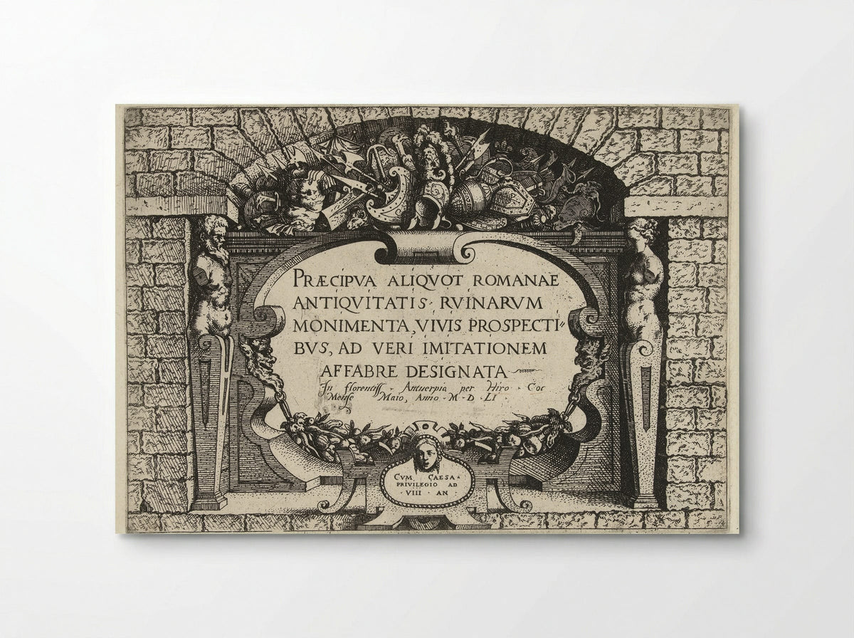 Title Page for a Series of Roman Ruins - Hieronymus Cock - Poster