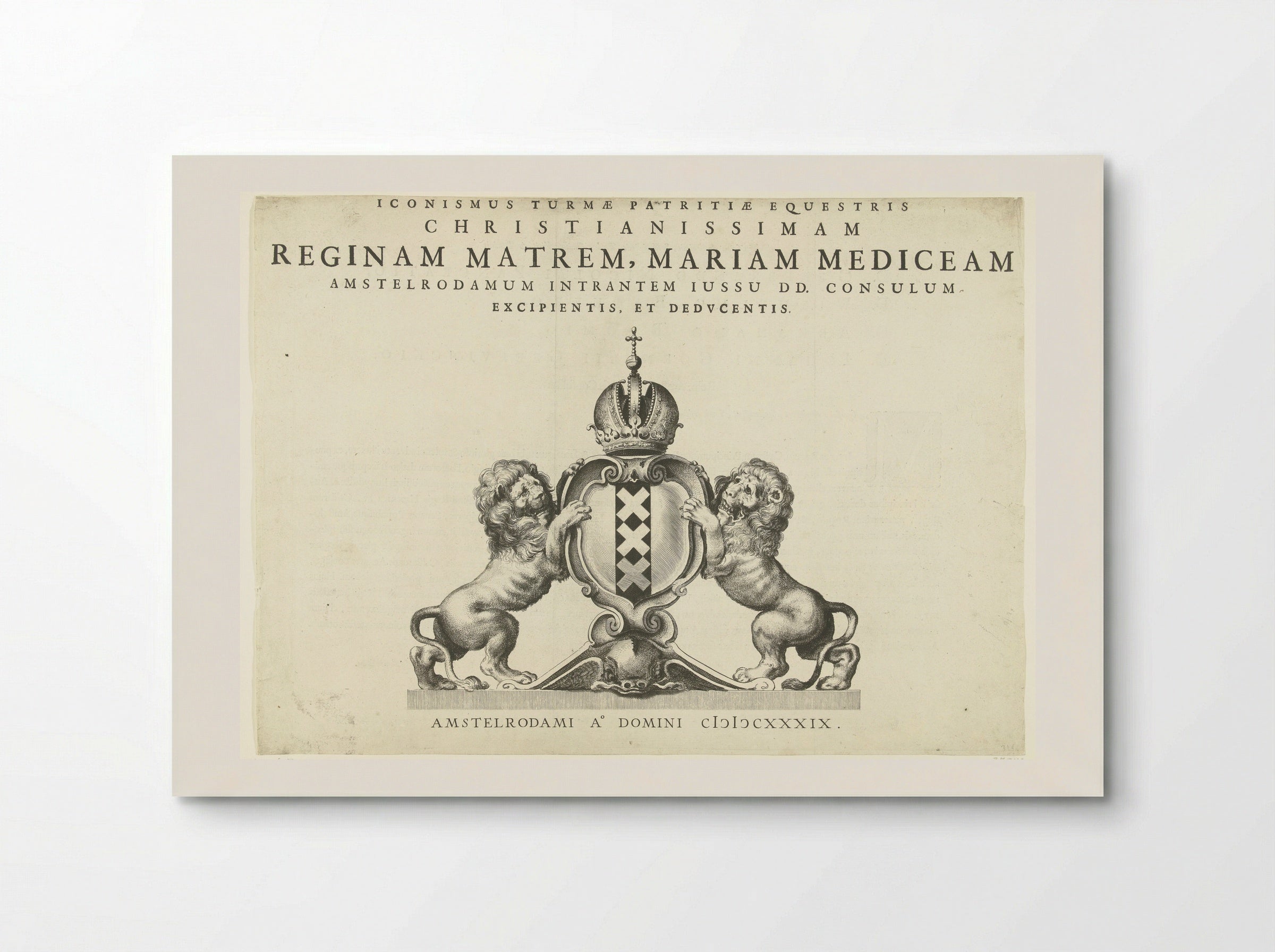 Title Page for the Entry of Maria de' Medici into Amsterdam - Pieter Nolpe - Poster