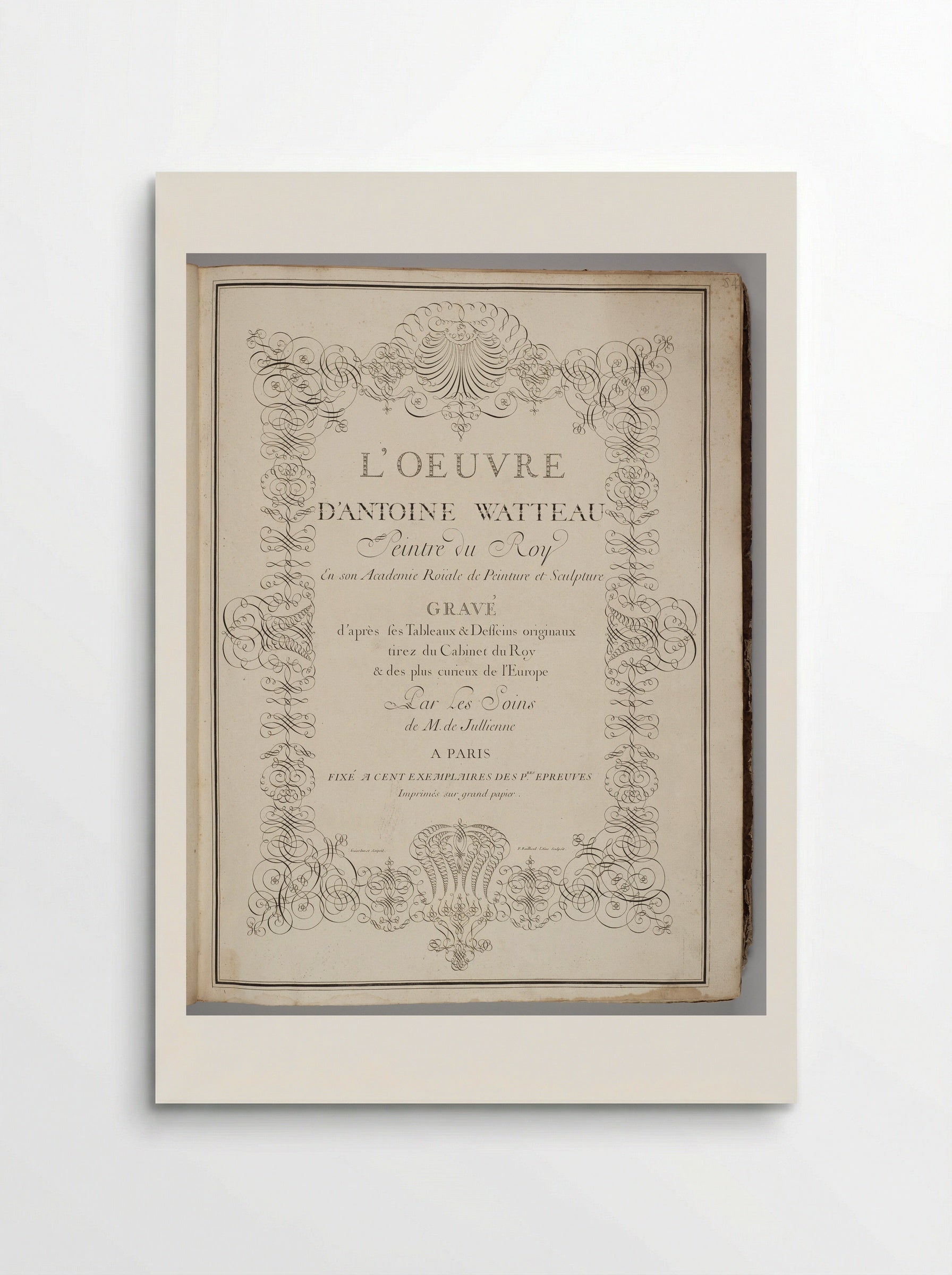 Title Page of L'Oeuvre d'Antoine Watteau - Jean-Antoine Watteau - Poster