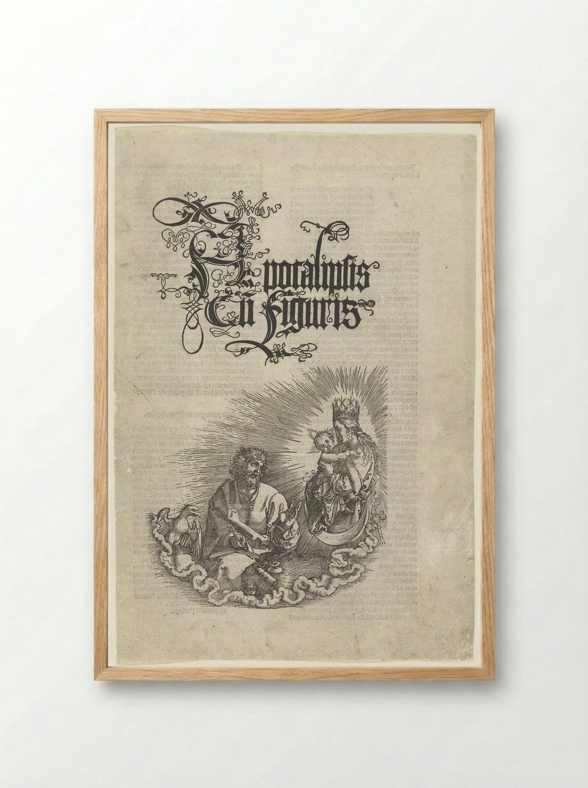 Title Page of the Apocalypse - Albrecht Dürer - Framed Print Wood