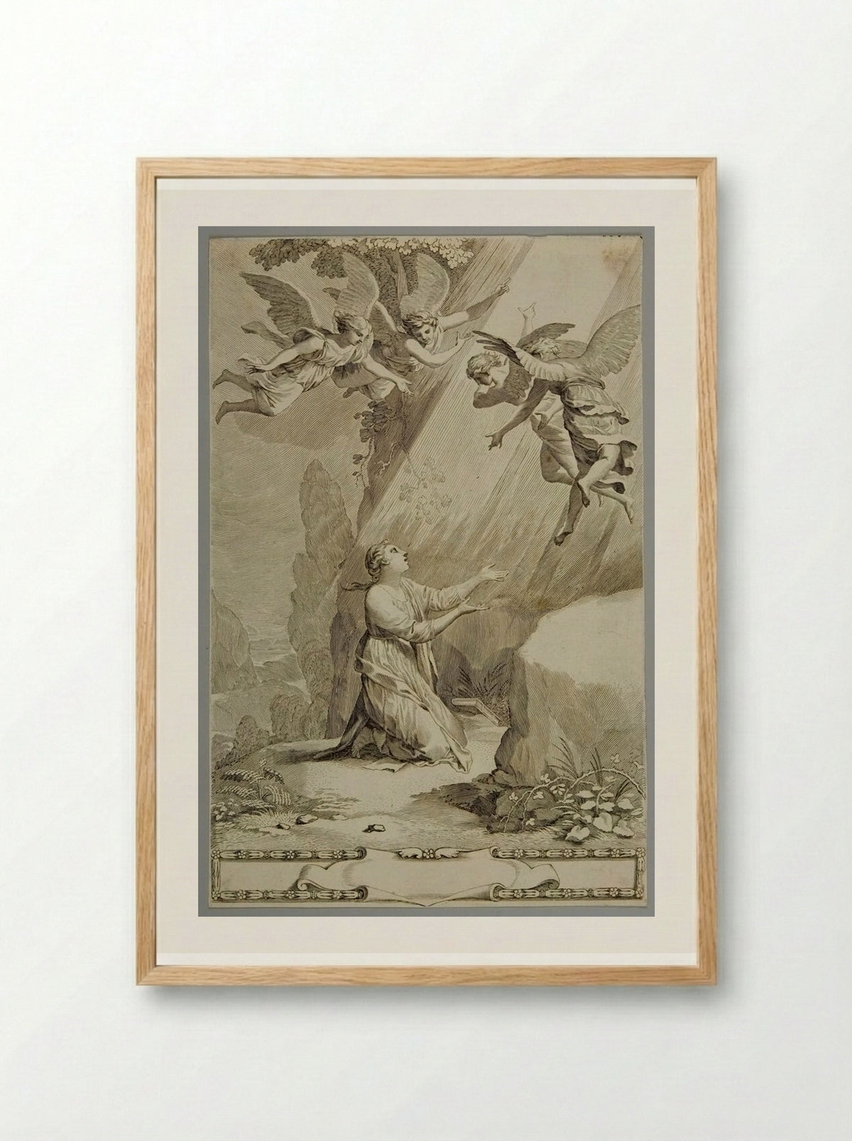 Title Page of the Introduction to the Devout Life - Claude Mellan - Framed Print Wood