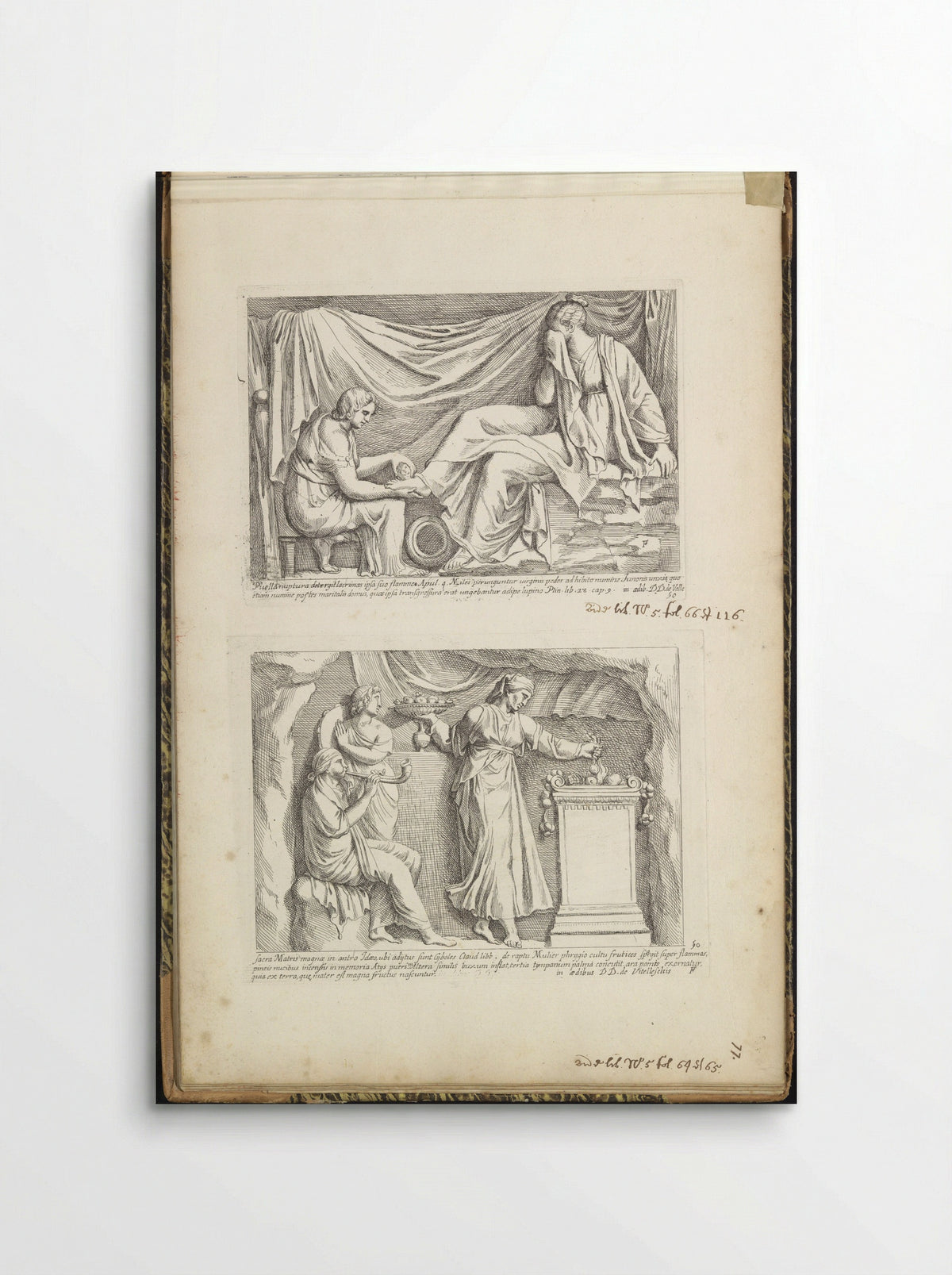 Title Page with Cartouche, Eagles, Dragons and a Crowned Coat of Arms - Giovanni Lanfranco - Poster
