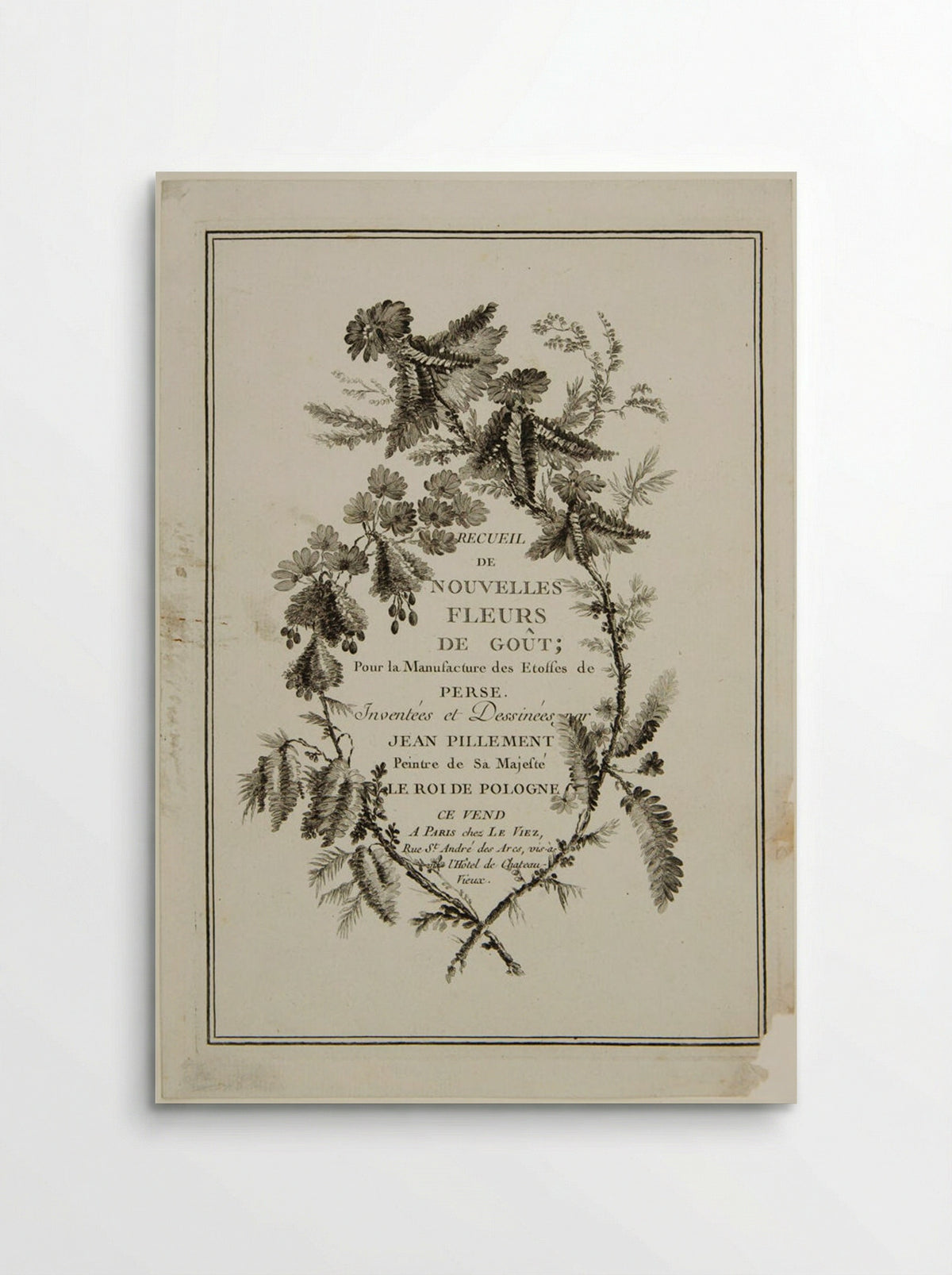 Title Page: Ideal Flowers - Jean Pillement - Poster