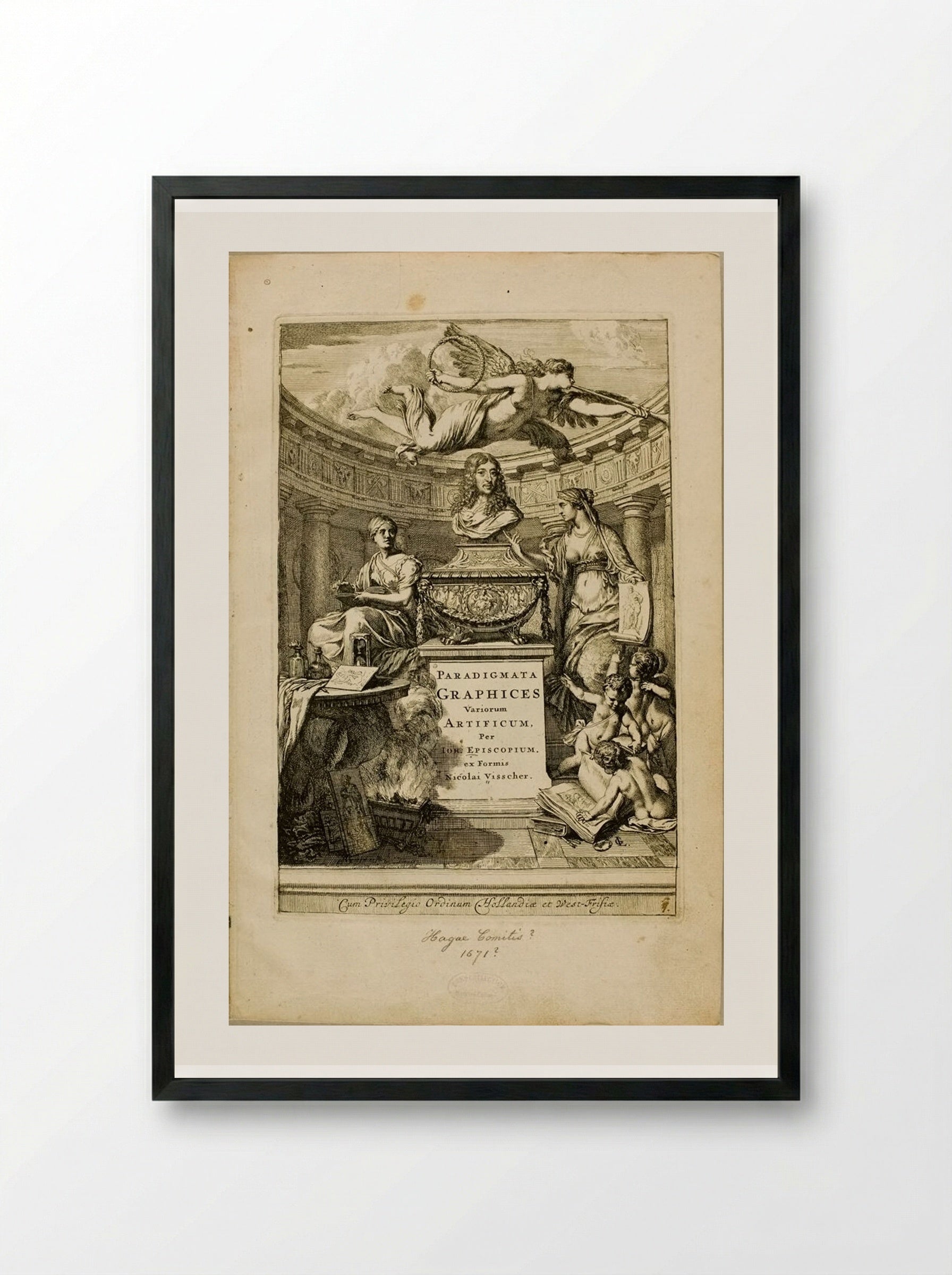 Title Page: The Genius of Jan de Bisschop - Gérard de Lairesse - Framed Print Black