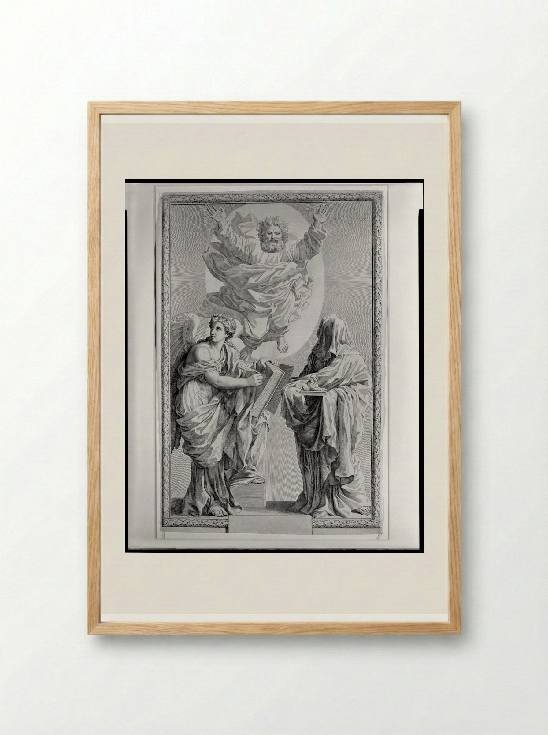 Title-page for the Bible - Claude Mellan - Framed Print Wood