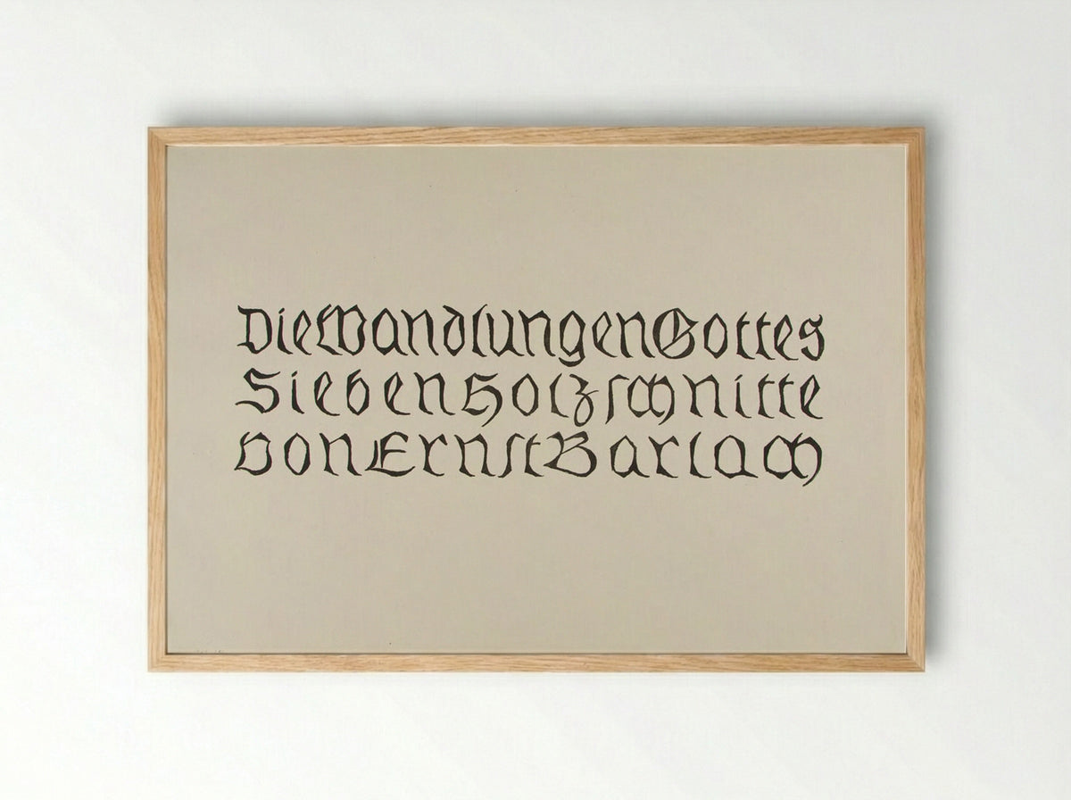 Title page from the portfolio The Transformations of God - Ernst Barlach - Framed Print Wood