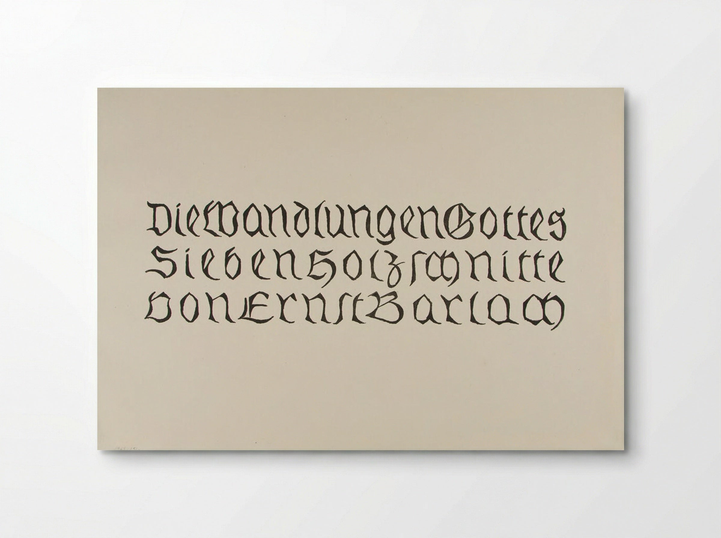 Title page from the portfolio The Transformations of God - Ernst Barlach - Poster