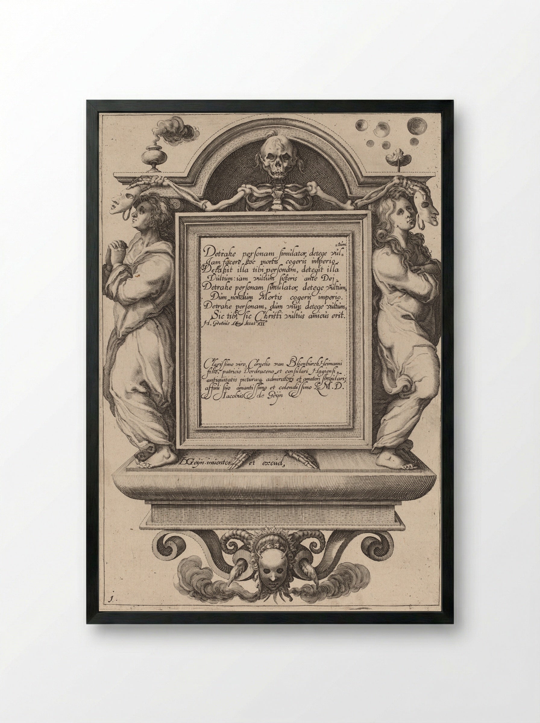 Title page: Christ in the Winepress - Zacharias Dolendo - Framed Print Black