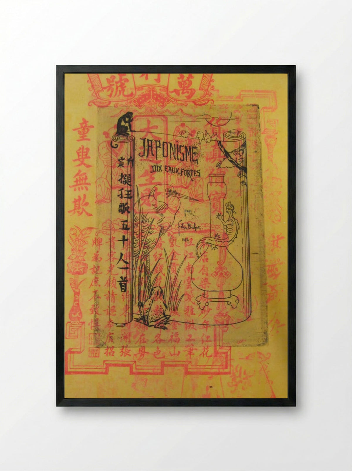 Title page: Japonisme - Félix Hilaire Buhot - Framed Print Black