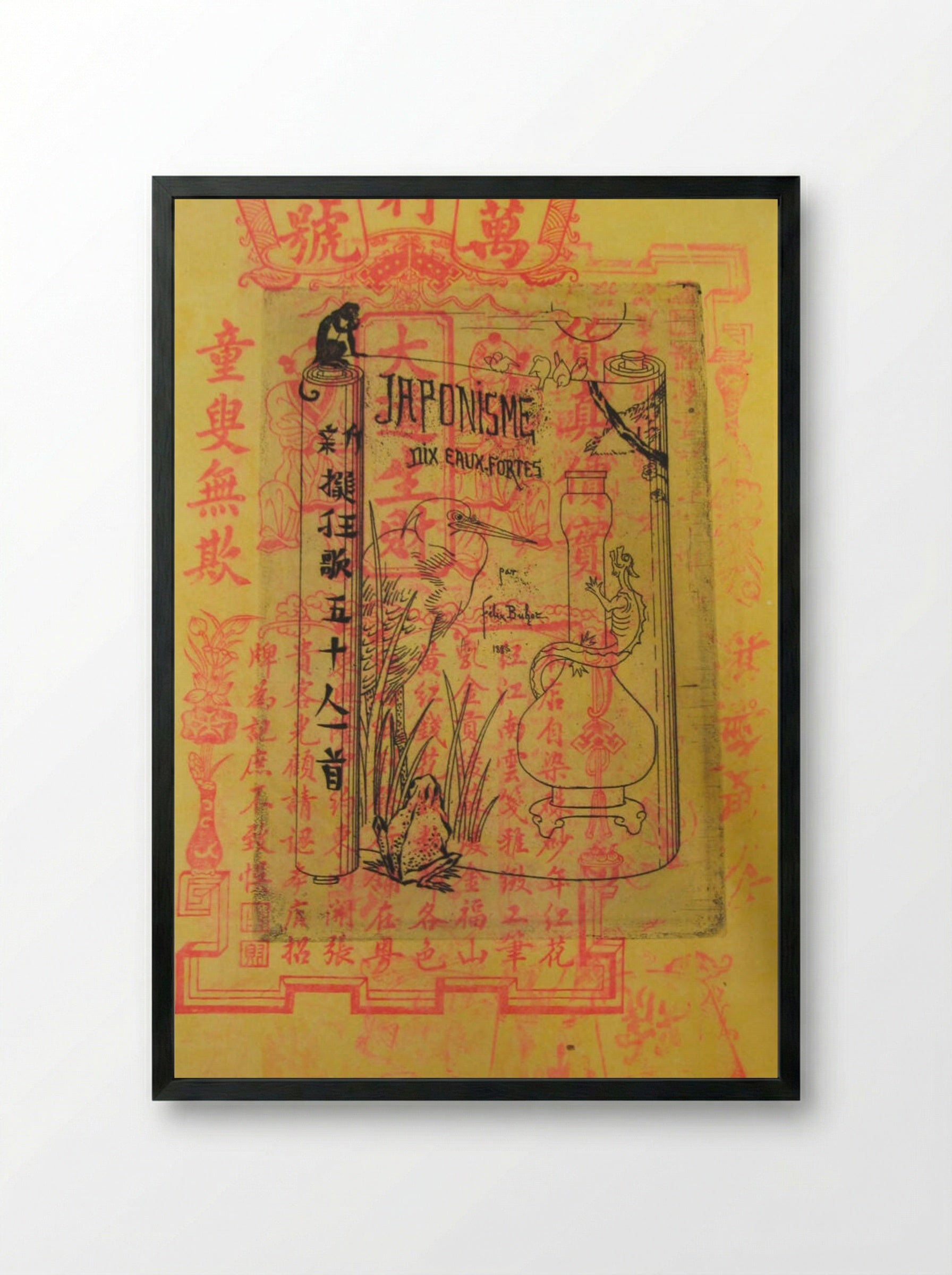 Title page: Japonisme - Félix Hilaire Buhot - Framed Print Black