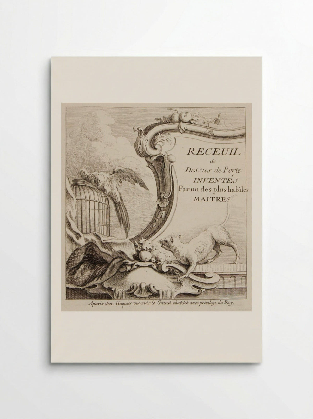 Titlepage (Receuil de Dessus de Porte) - Gabriel Huquier - Poster