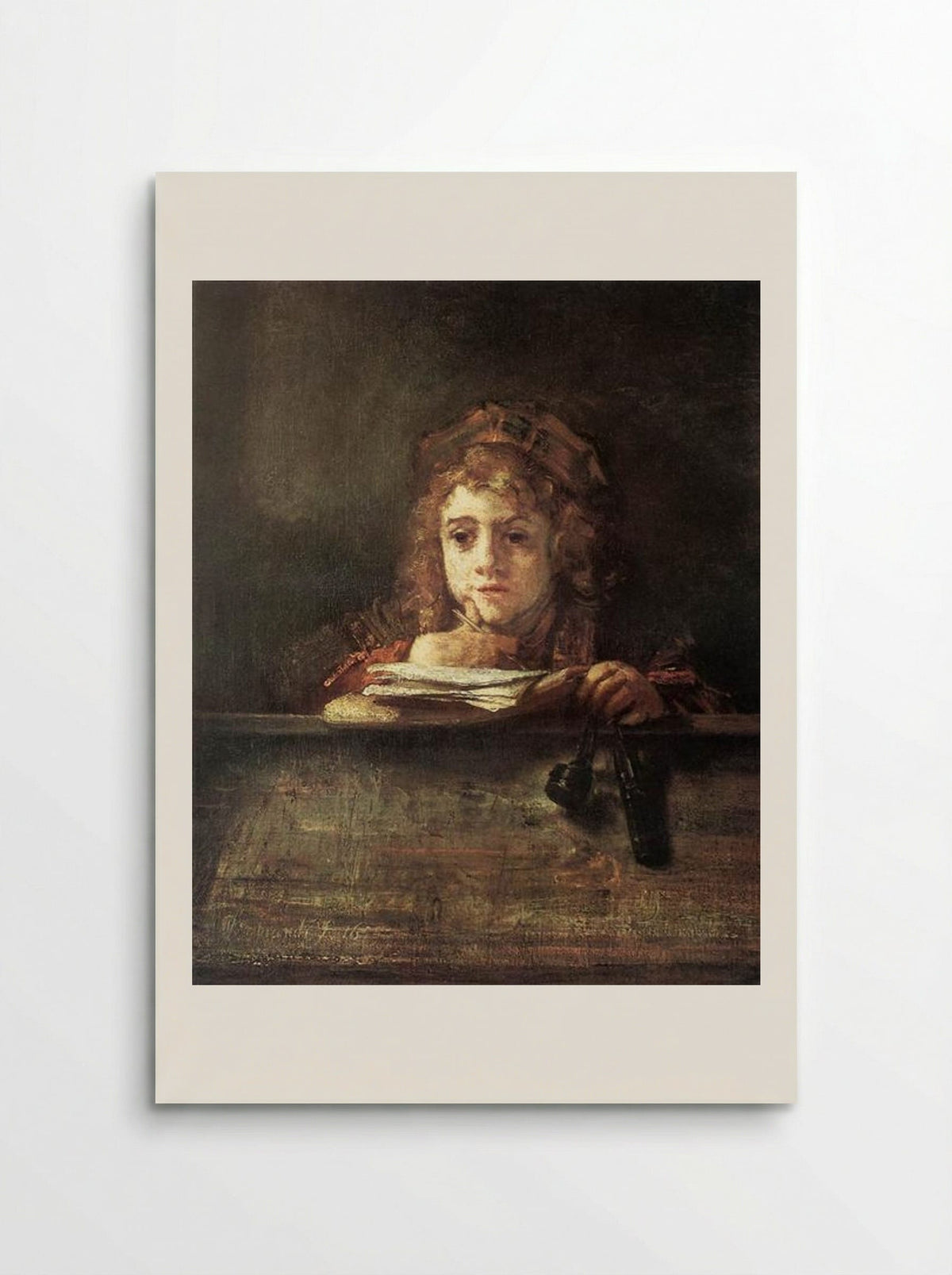 Titus at his Desk - Rembrandt van Rijn - Poster