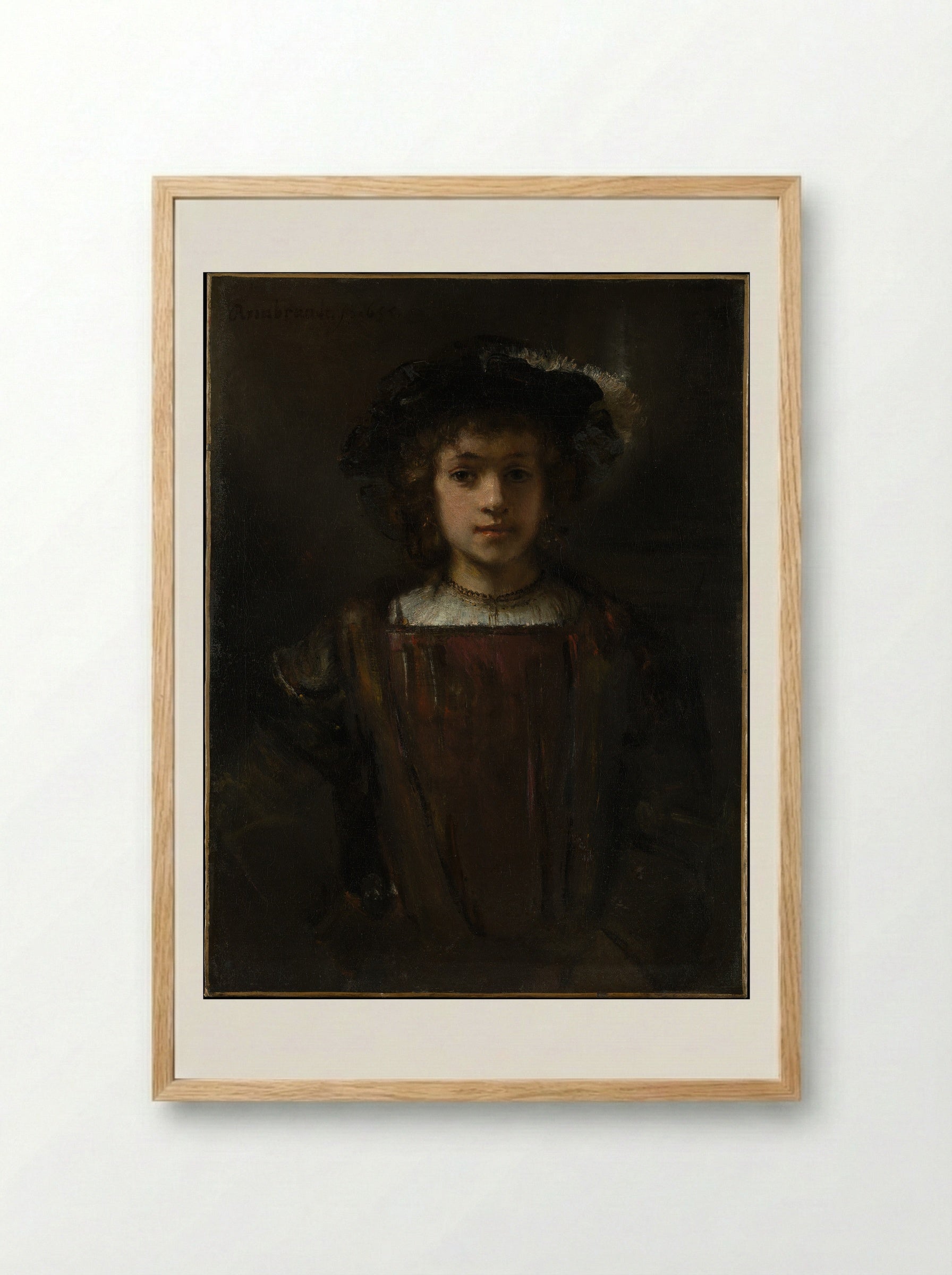 Titus van Rijn - Rembrandt van Rijn - Framed Print Wood