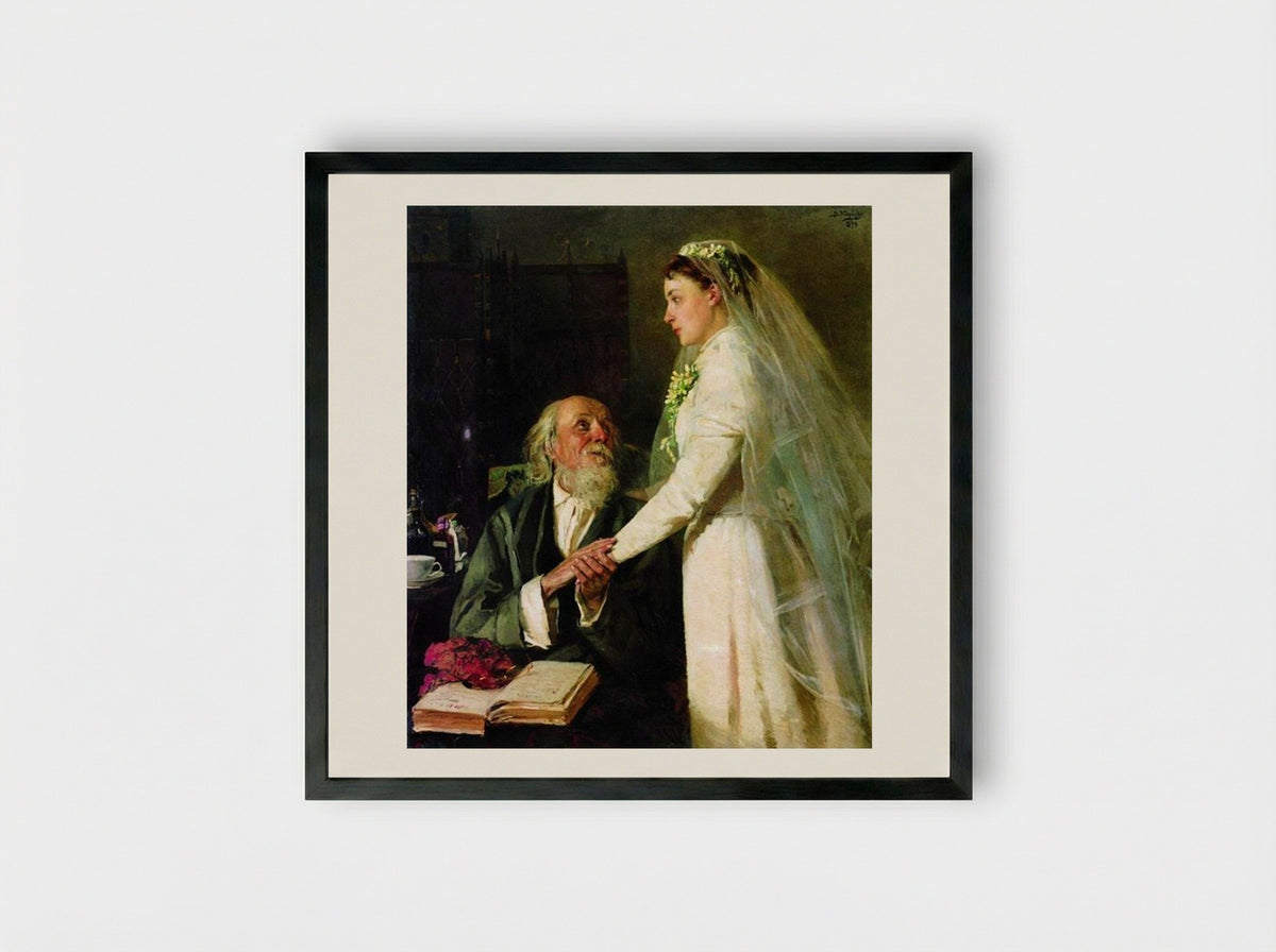 To Crown (Farewell) - Vladimir Makovsky - Framed Print Black