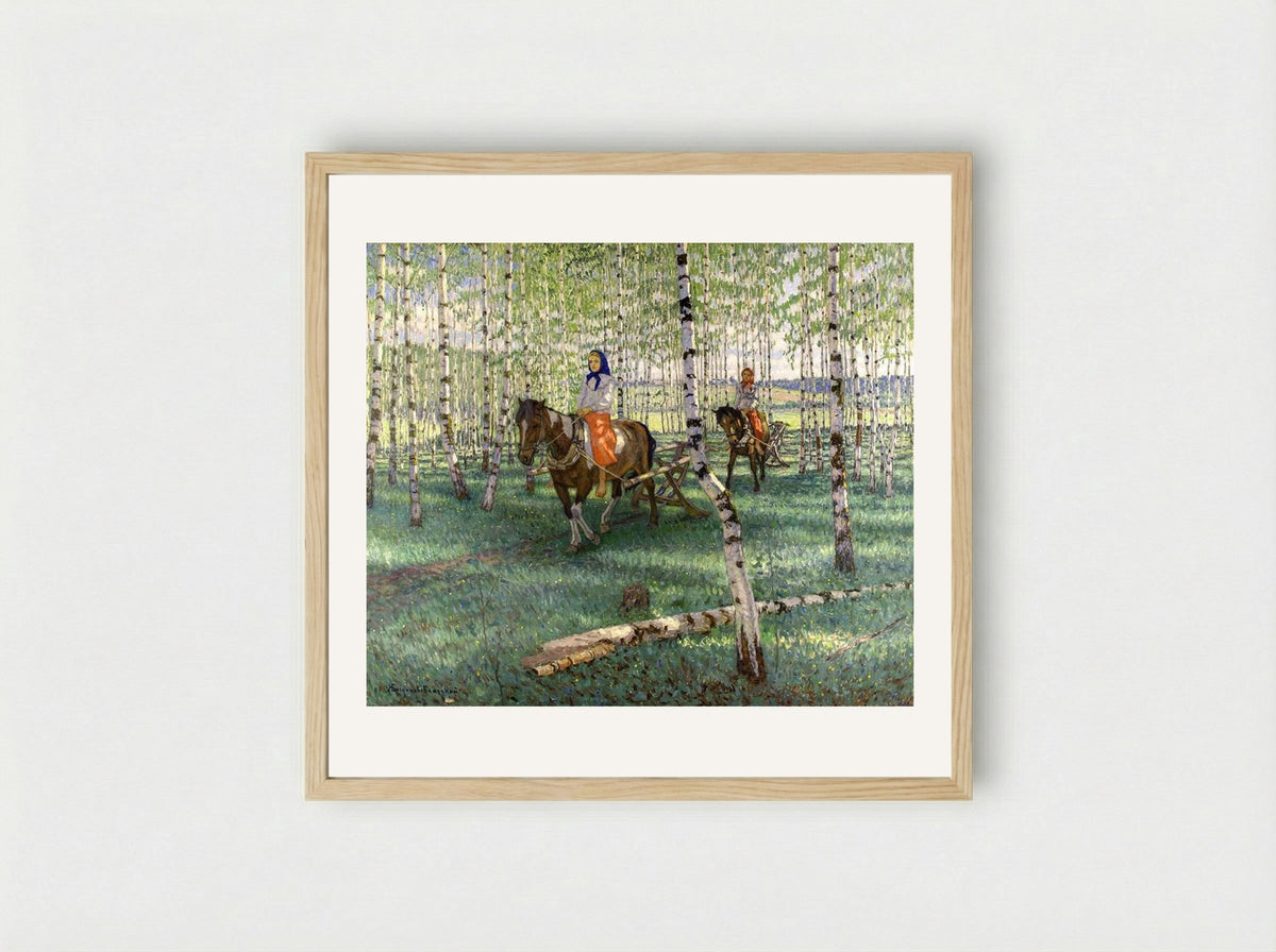 To Work - Nikolay Bogdanov-Belsky - Framed Print Wood
