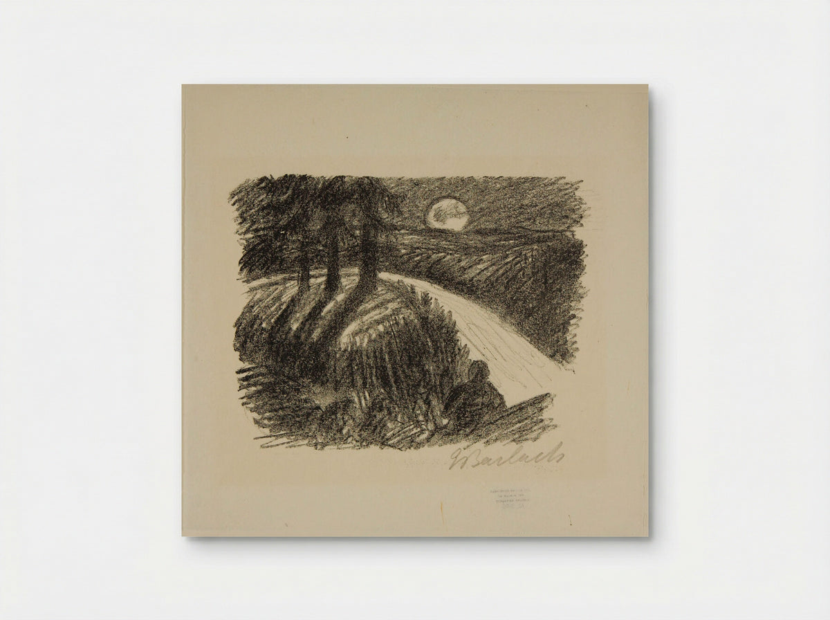 To the Moon 1: Rising Moon - Ernst Barlach - Poster